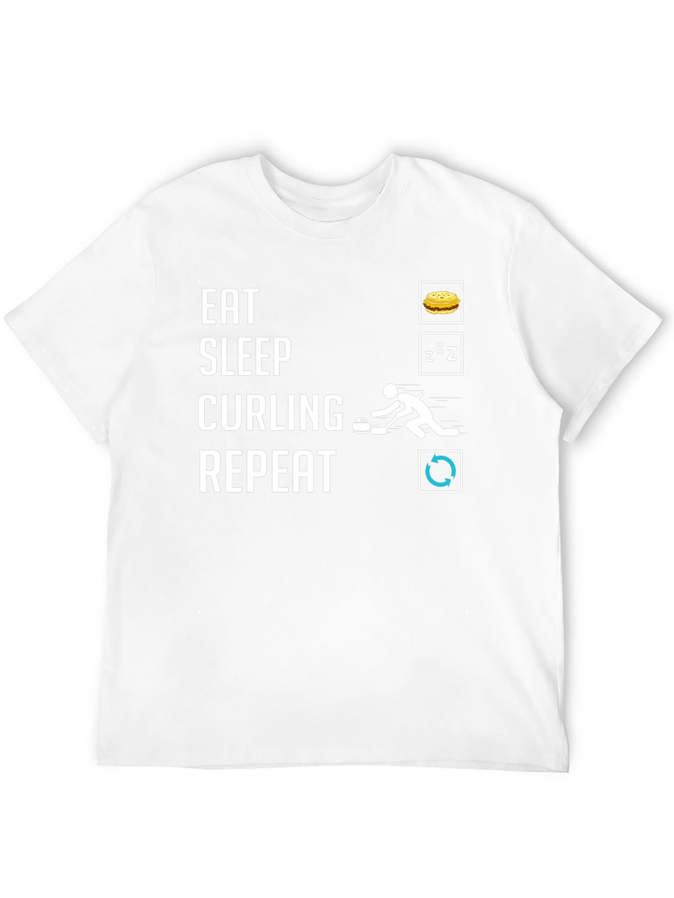 Eat Sleep Curling Repeat T-Shirt