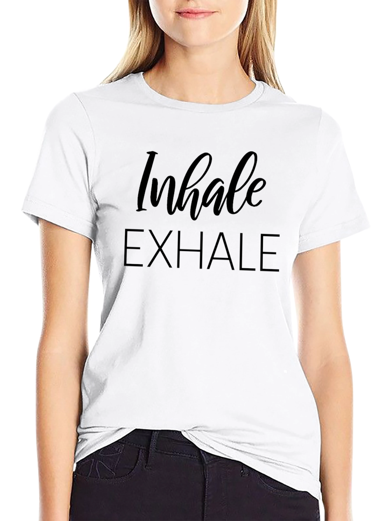 Inhale Exhale Graphic Tee - Relax and Breathe