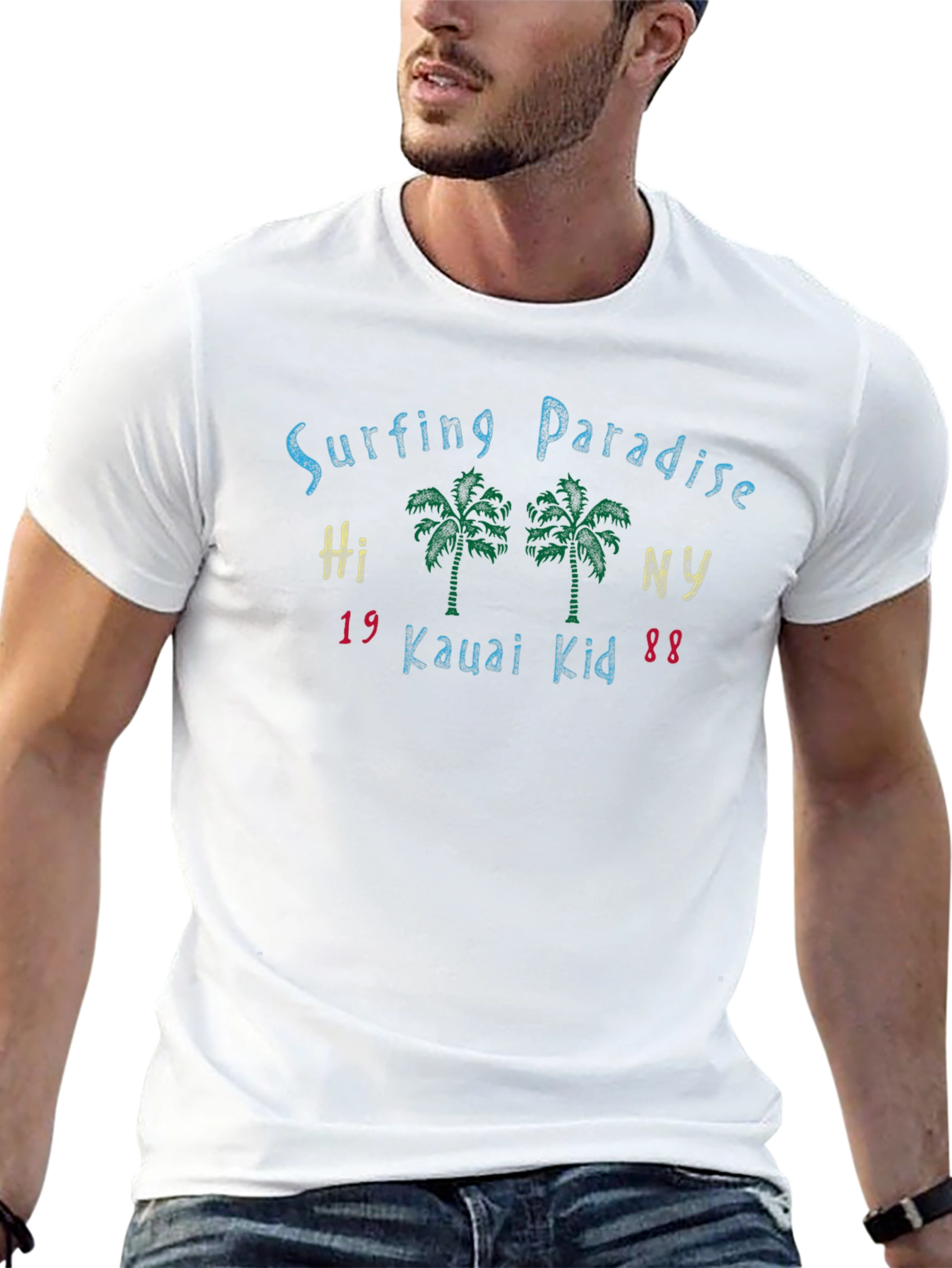 Surfing Paradise Tee - Kauai Kid - Tropical Vibes