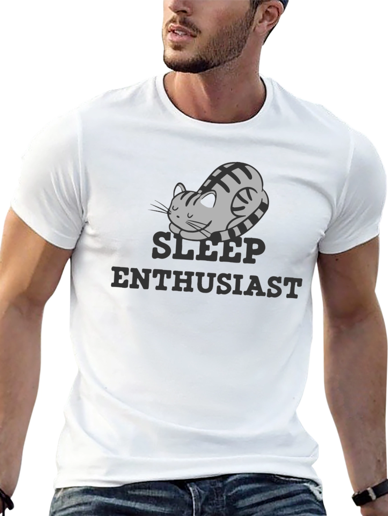 Sleep Enthusiast Cat T-Shirt - Comfy & Casual