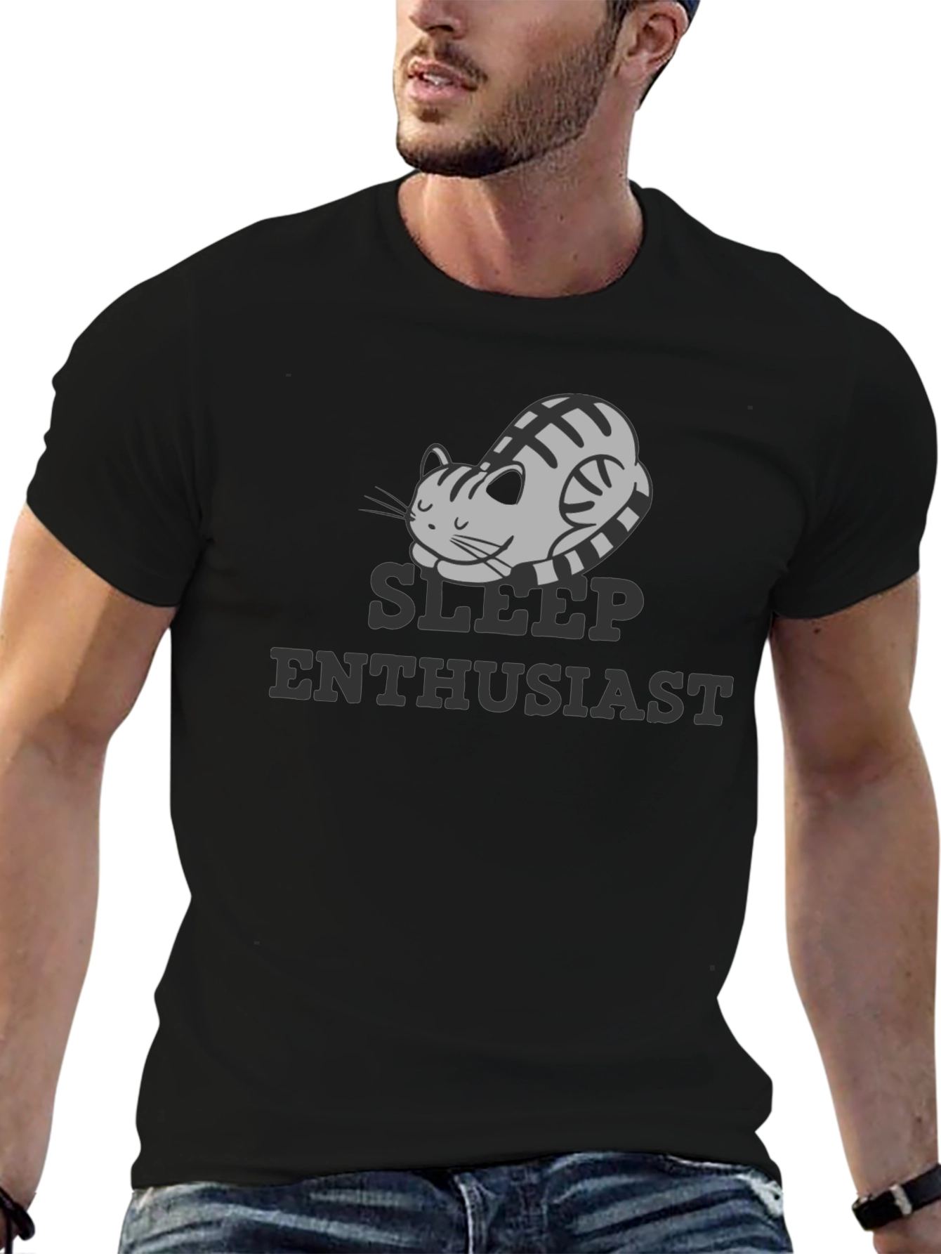 Sleep Enthusiast Cat T-Shirt - Comfy & Casual