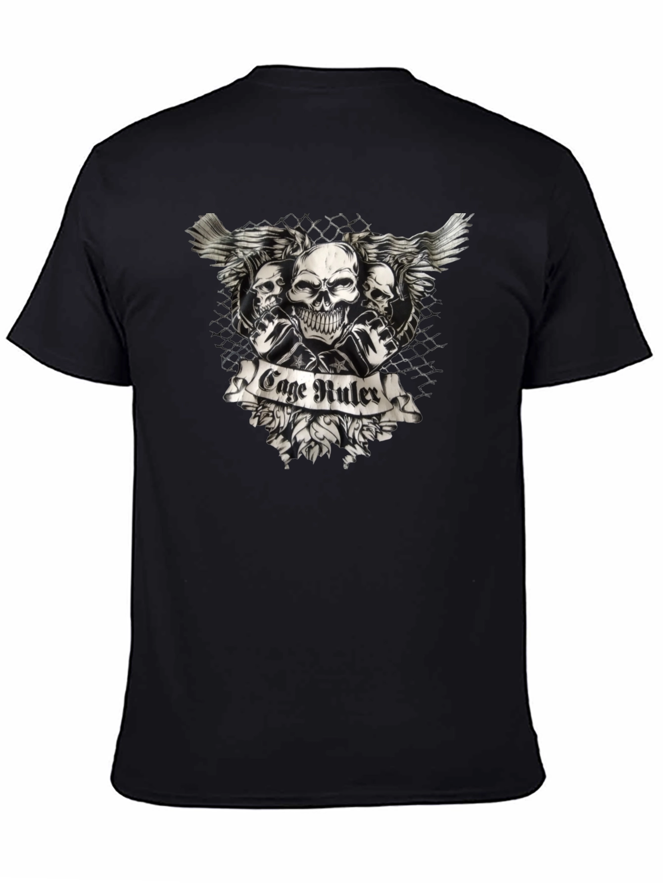 Cage Ruler Skull Wings T-Shirt