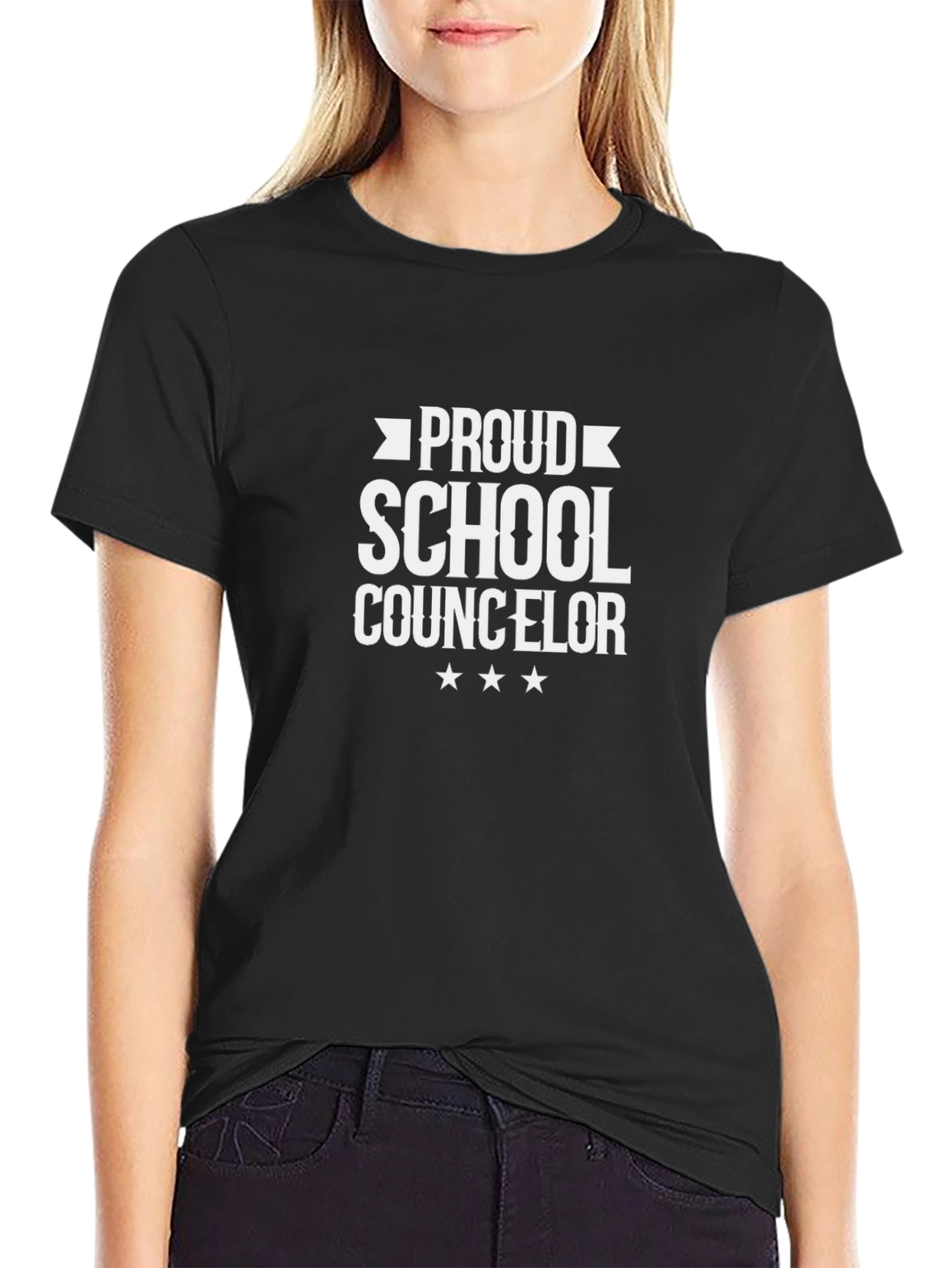 Proud School Counselor Black T-Shirt