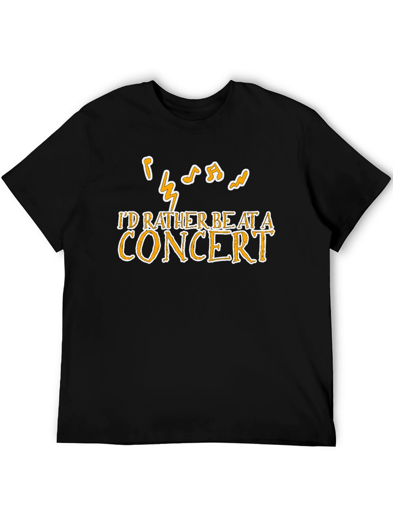 Concert Lover Graphic Tee - Music Notes T-Shirt