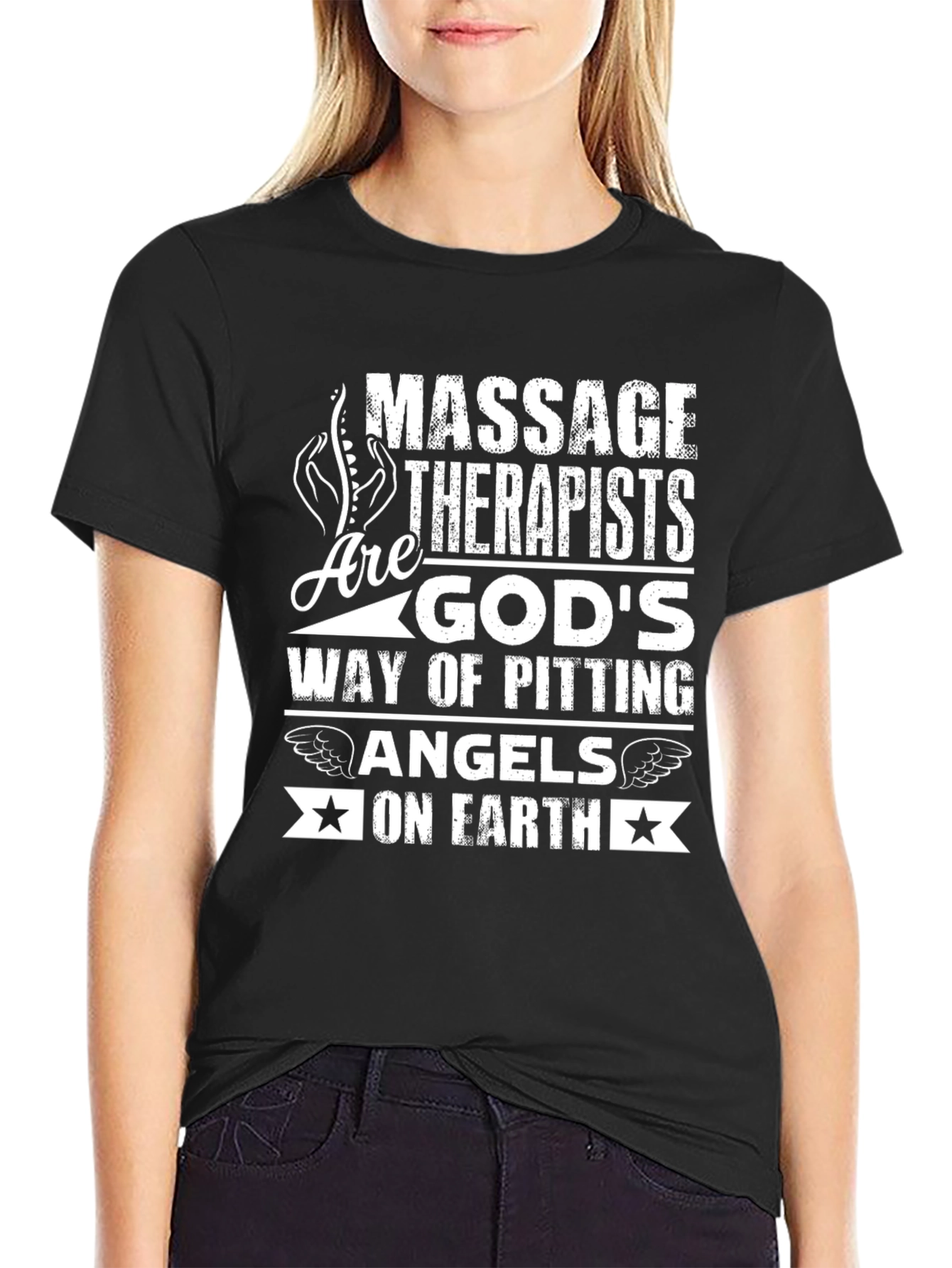 Massage Therapist Gods Angels on Earth T-Shirt