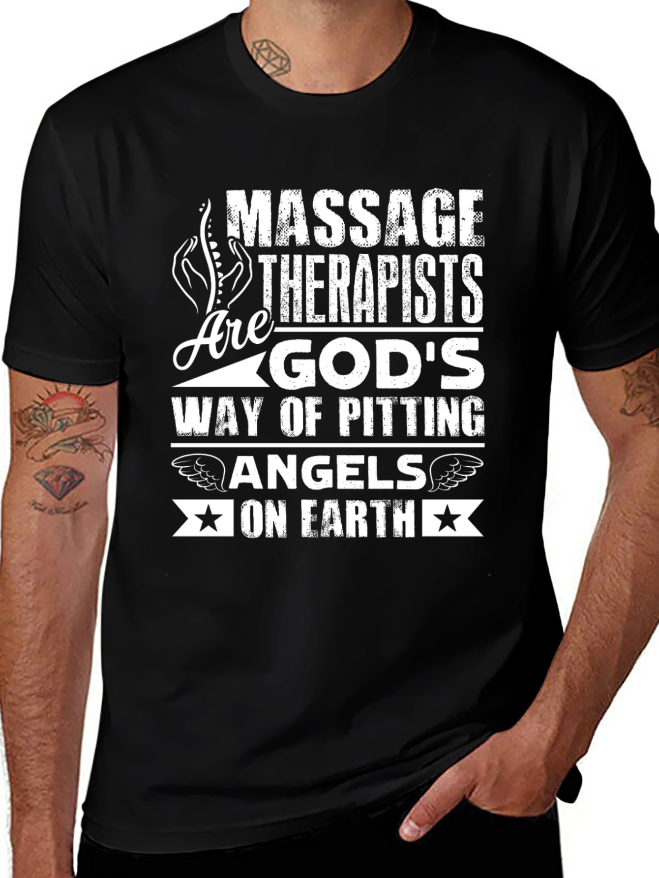 Massage Therapist Gods Angels on Earth T-Shirt
