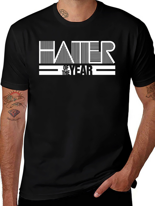 Hater of the Year Black Graphic T-Shirt