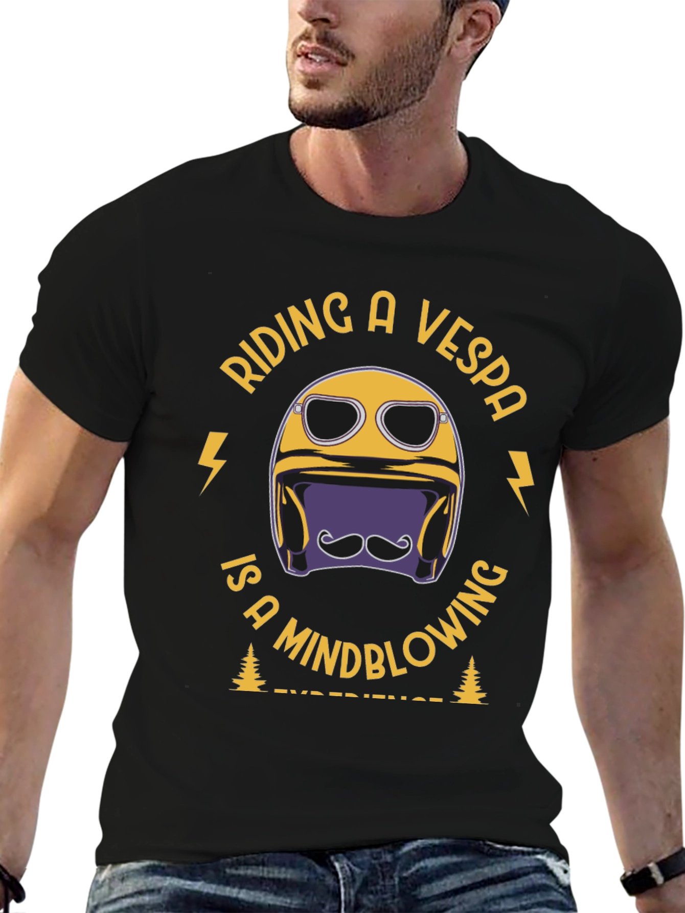Riding a Vespa Mindblowing T-Shirt