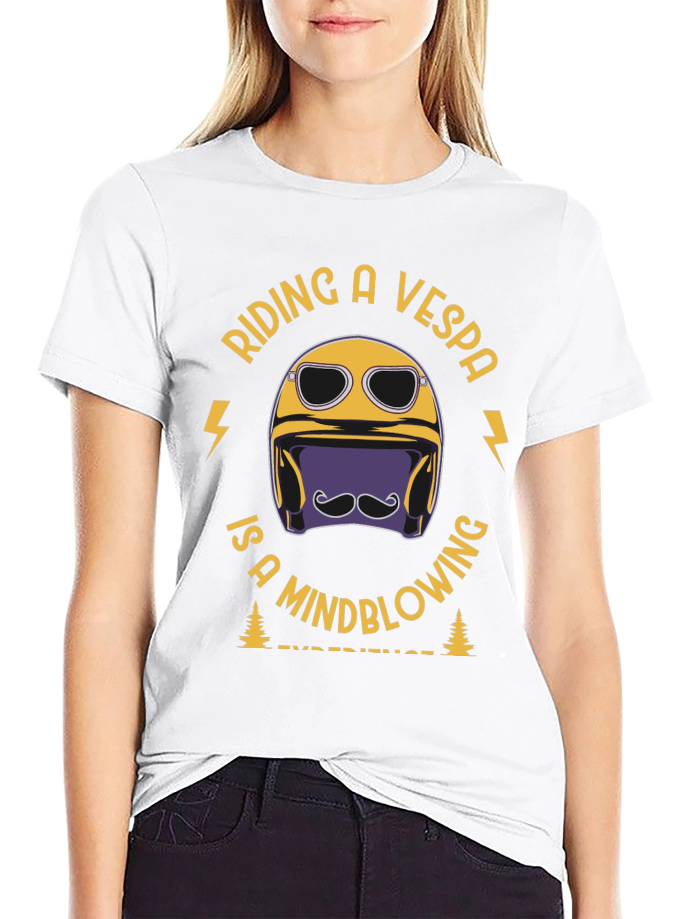 Riding a Vespa Mindblowing T-Shirt