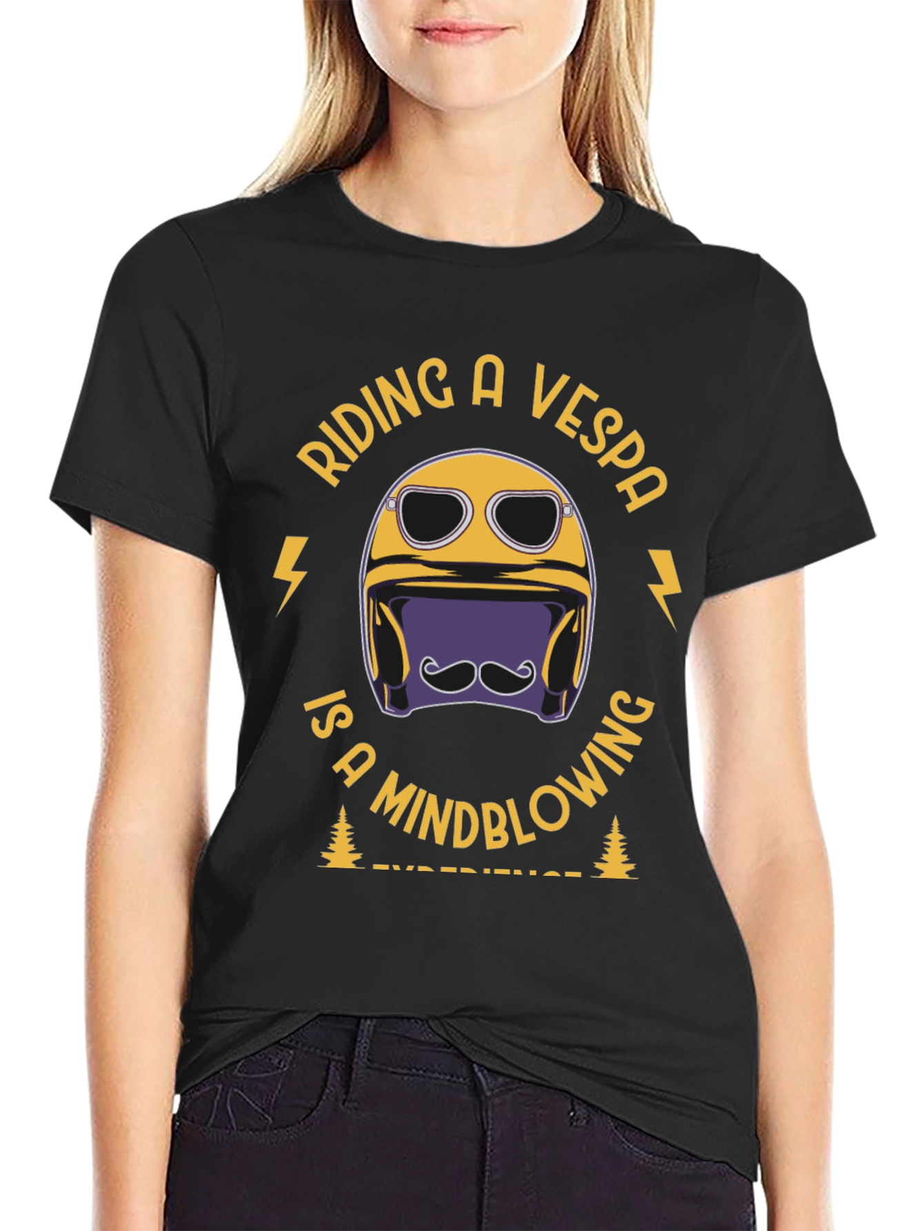 Riding a Vespa Mindblowing T-Shirt