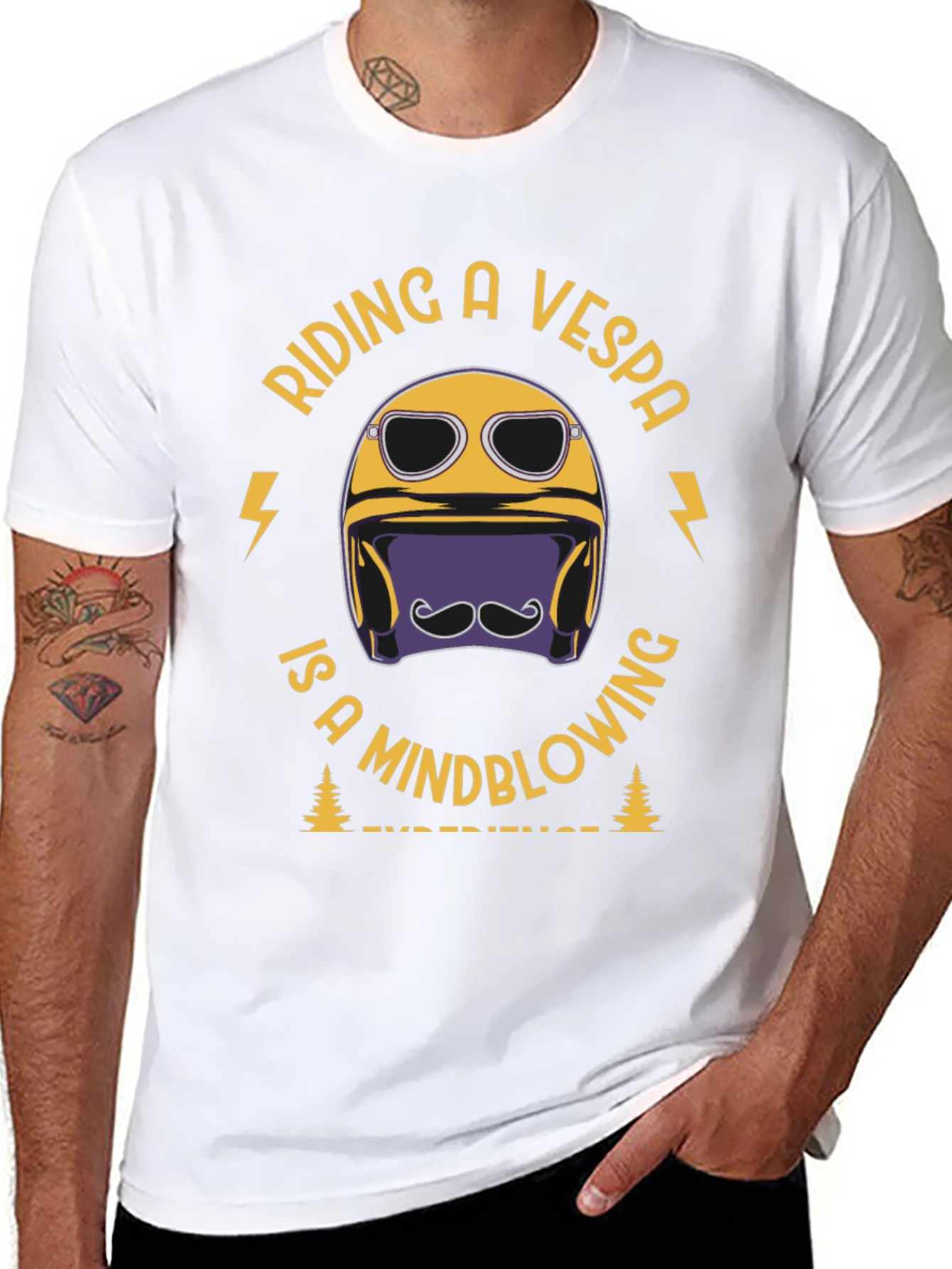 Riding a Vespa Mindblowing T-Shirt