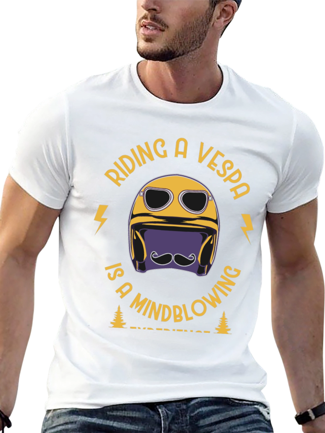 Riding a Vespa Mindblowing T-Shirt