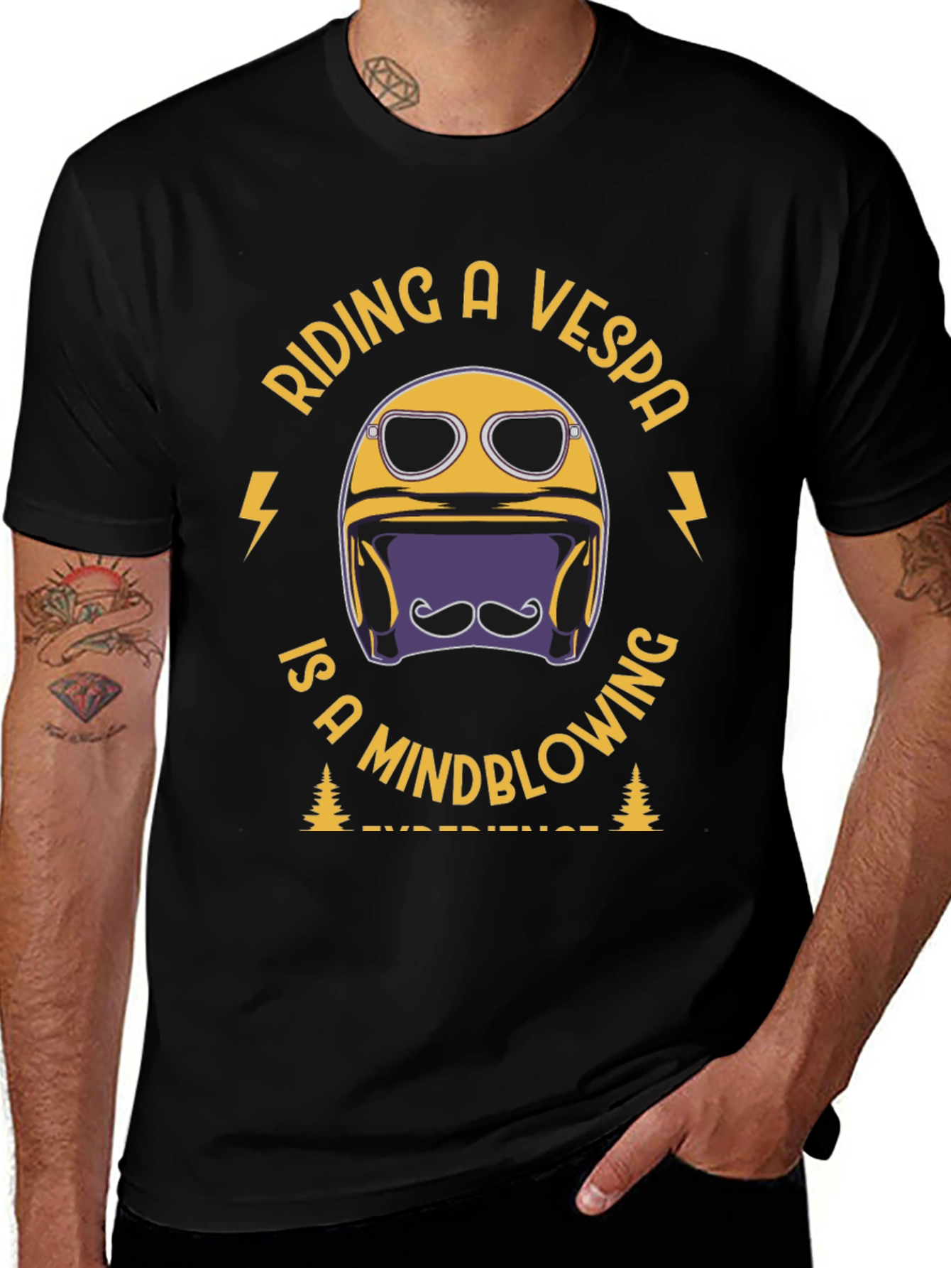 Riding a Vespa Mindblowing T-Shirt