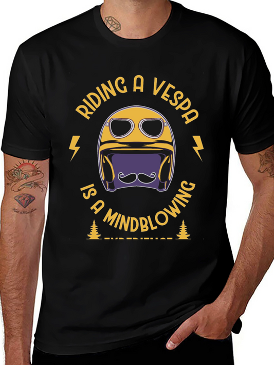 Riding a Vespa Mindblowing T-Shirt