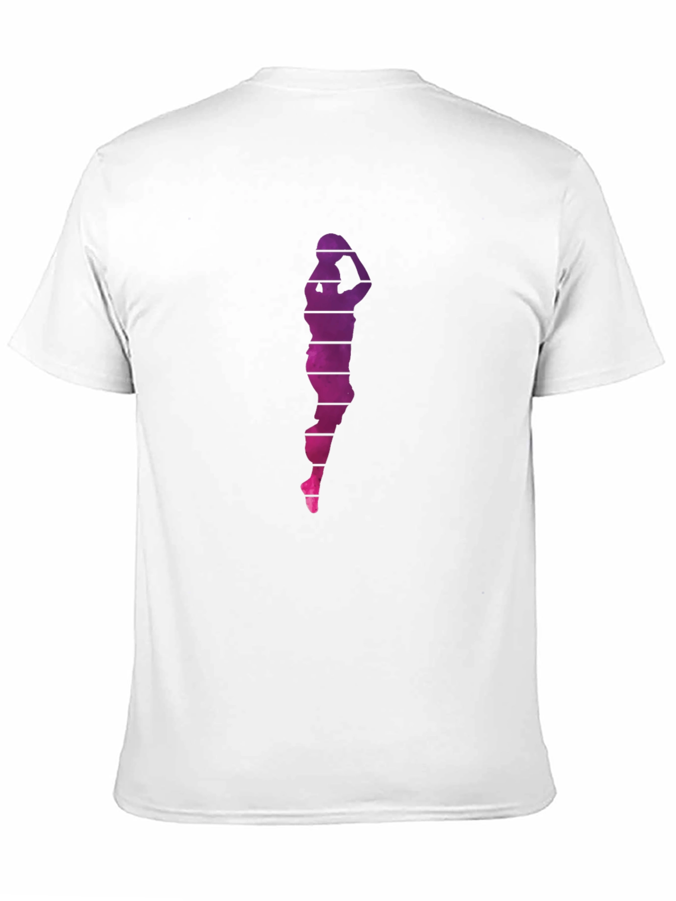 Basketball Player Graphic Tee - Black Cotton Blend