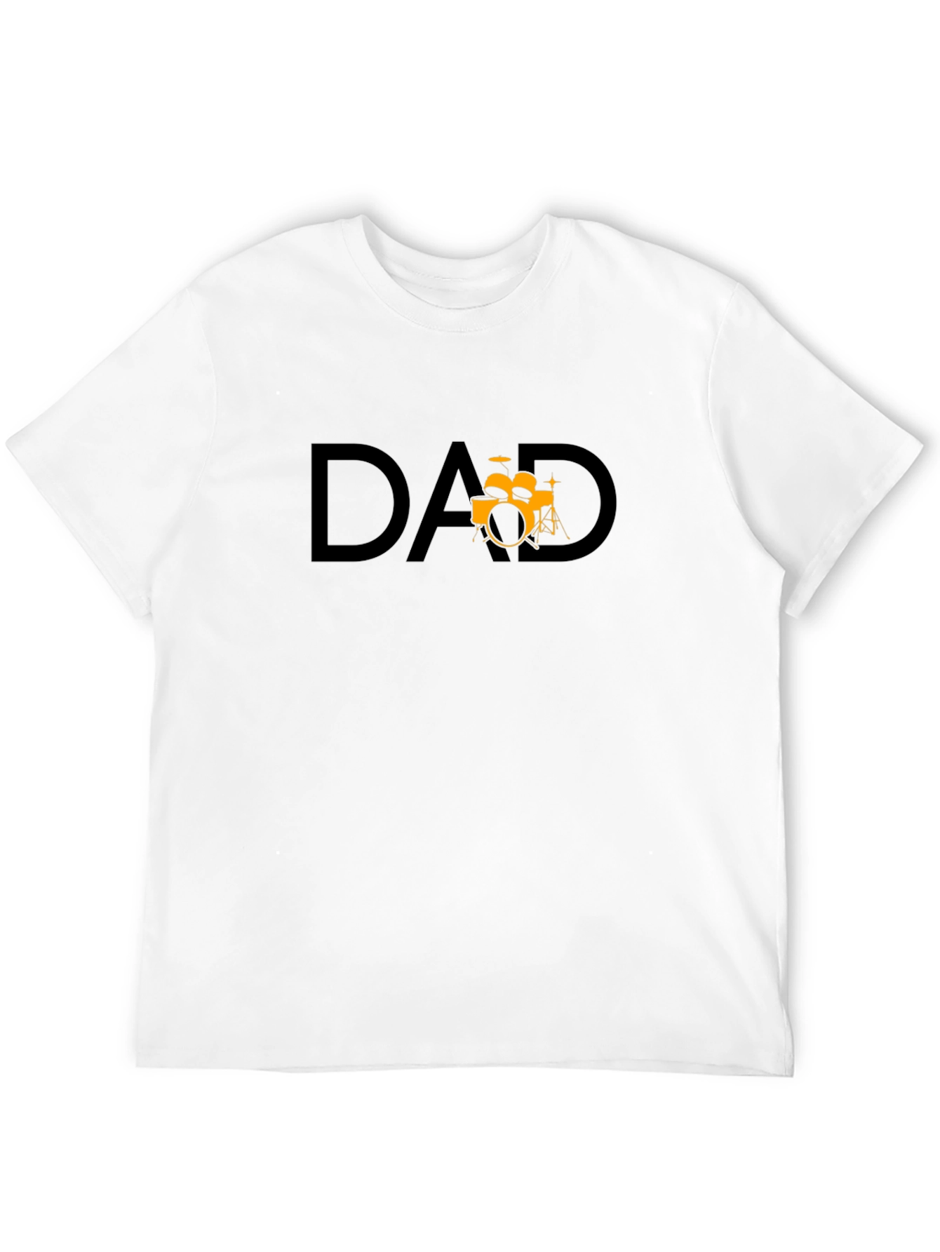 Dad Drum Set Graphic T-Shirt - Black Cotton Tee