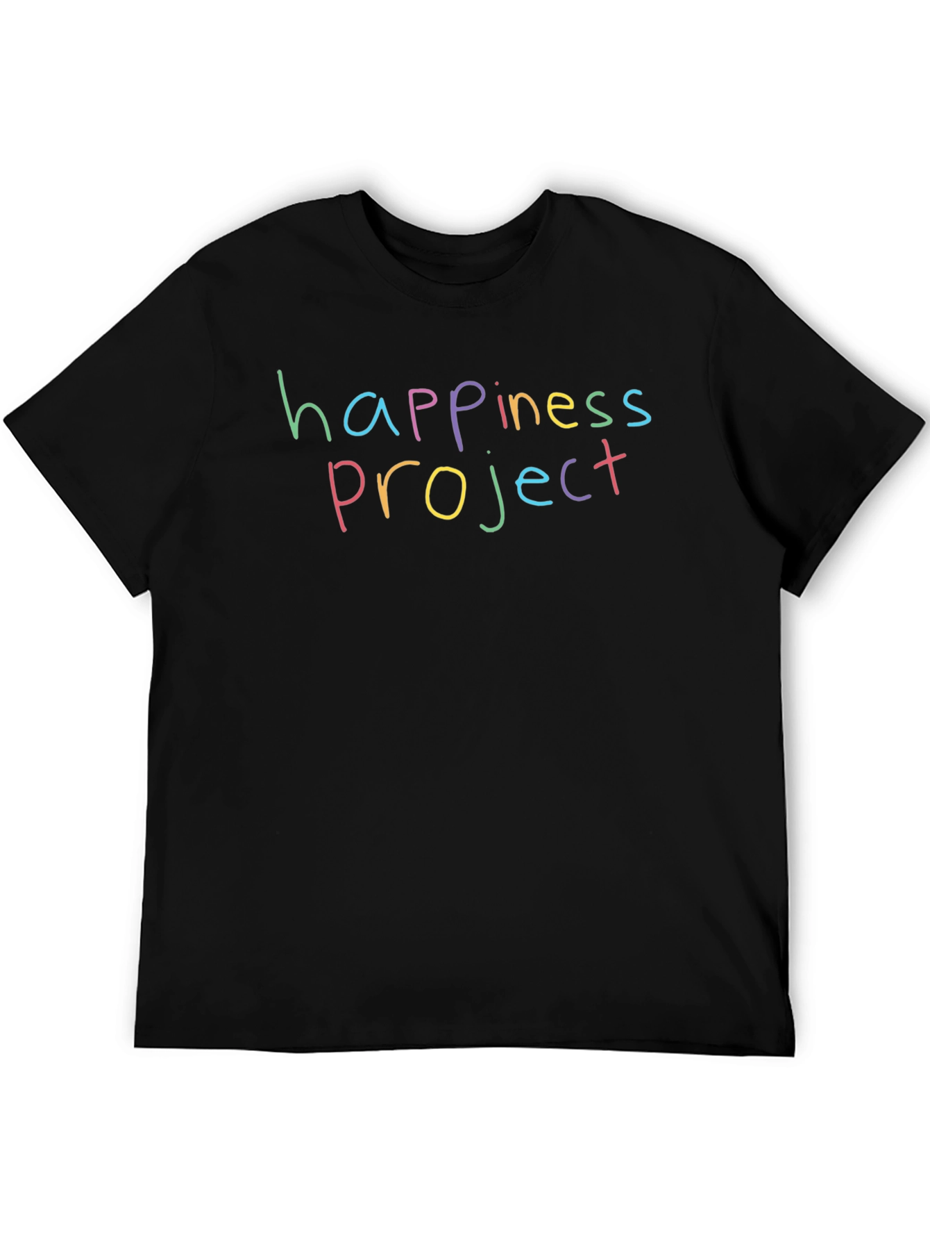 Happiness Project Graphic Tee - Black Crew Neck