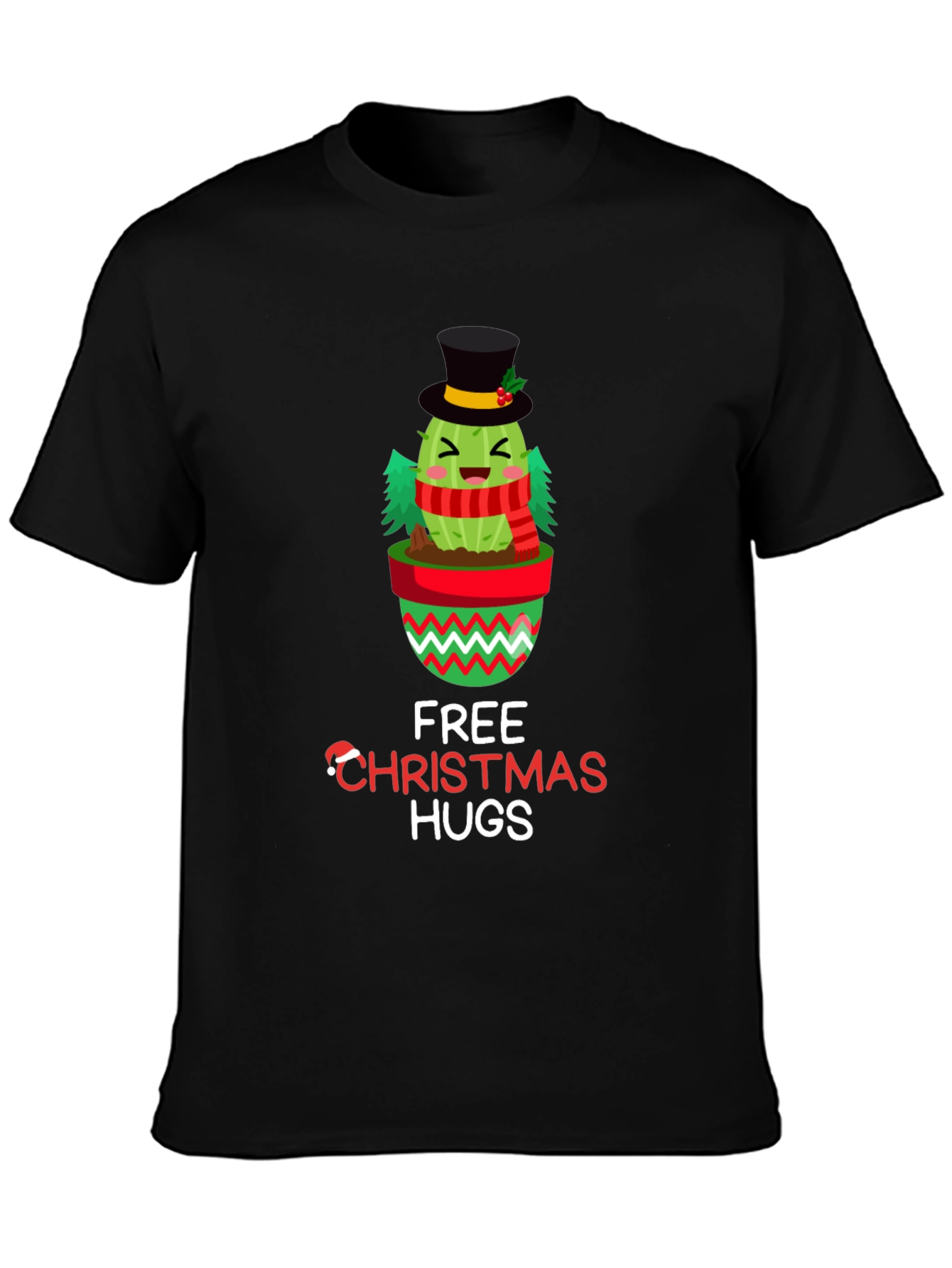 Christmas Cactus Hugs Graphic Tee