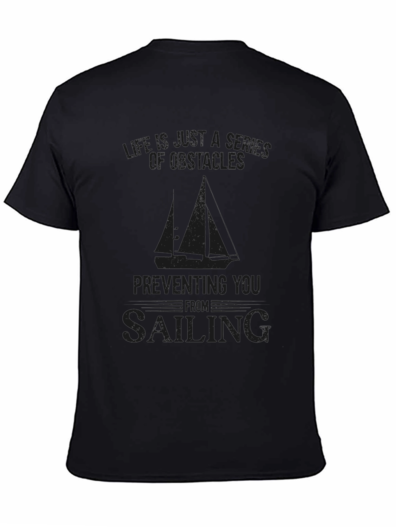 Obstacles to Sailing Graphic Tee - Black