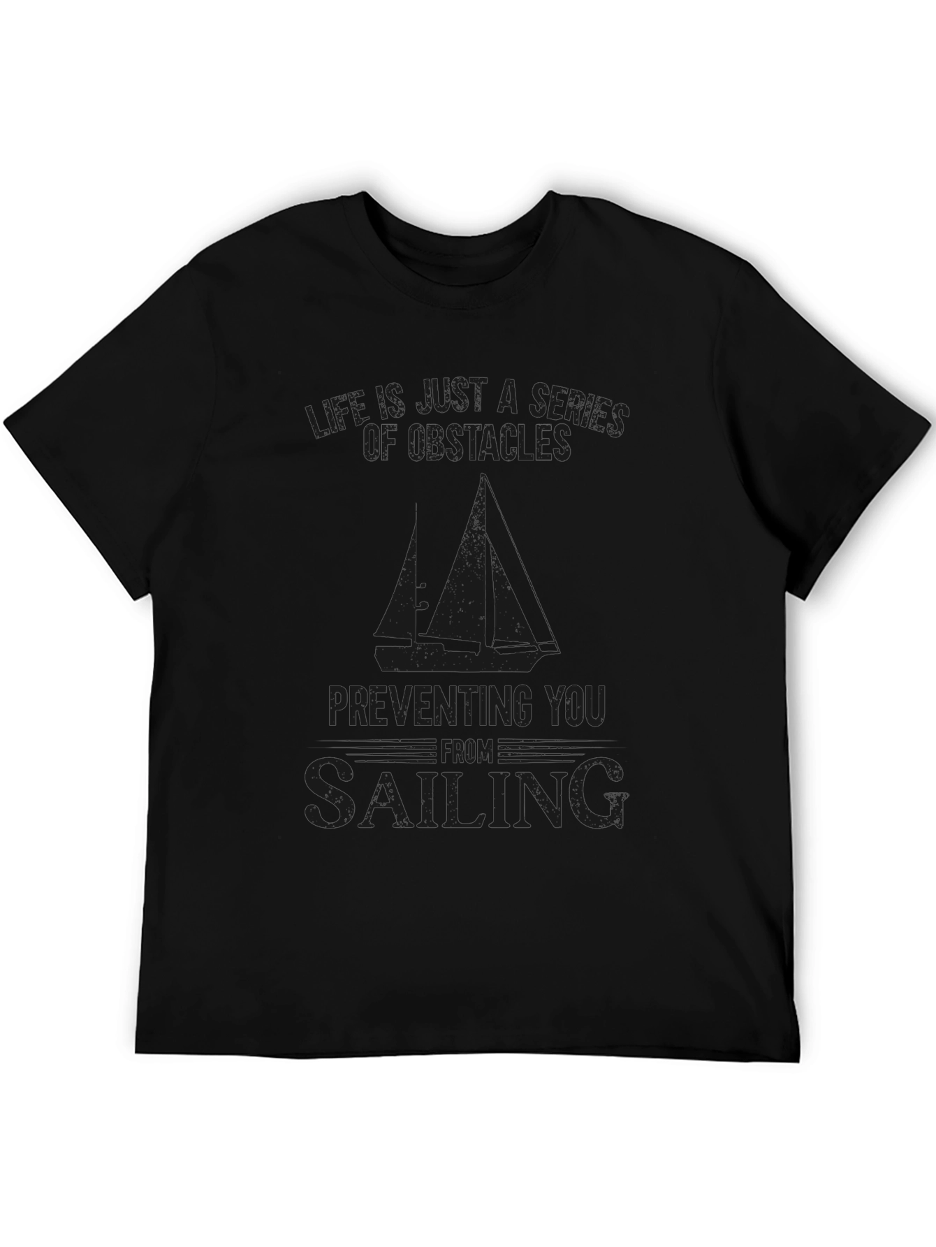 Obstacles to Sailing Graphic Tee - Black