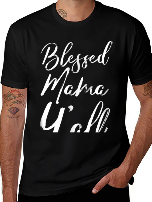 Blessed Mama Yall Black Graphic Tee