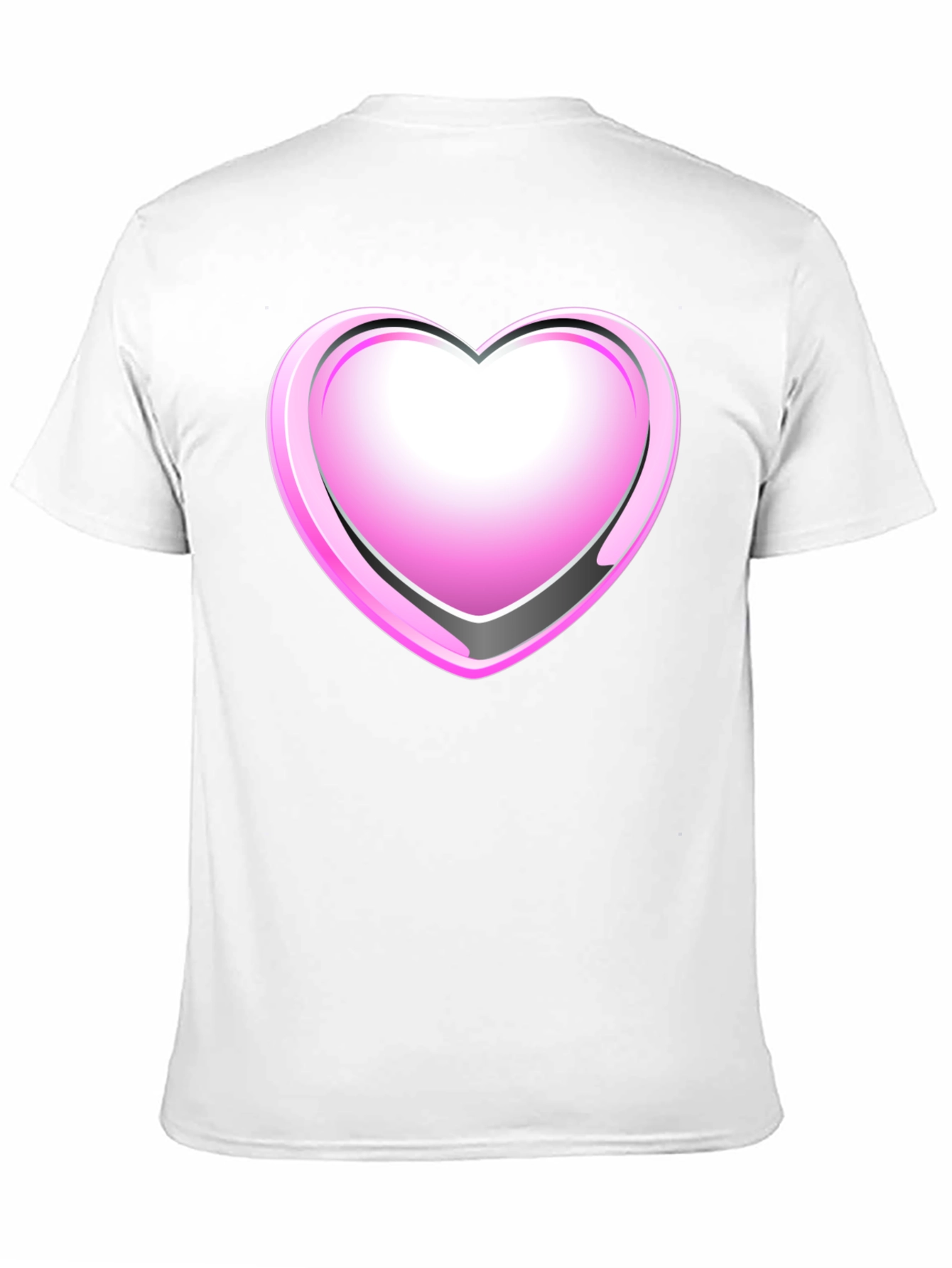 Black T-Shirt with Pink Heart