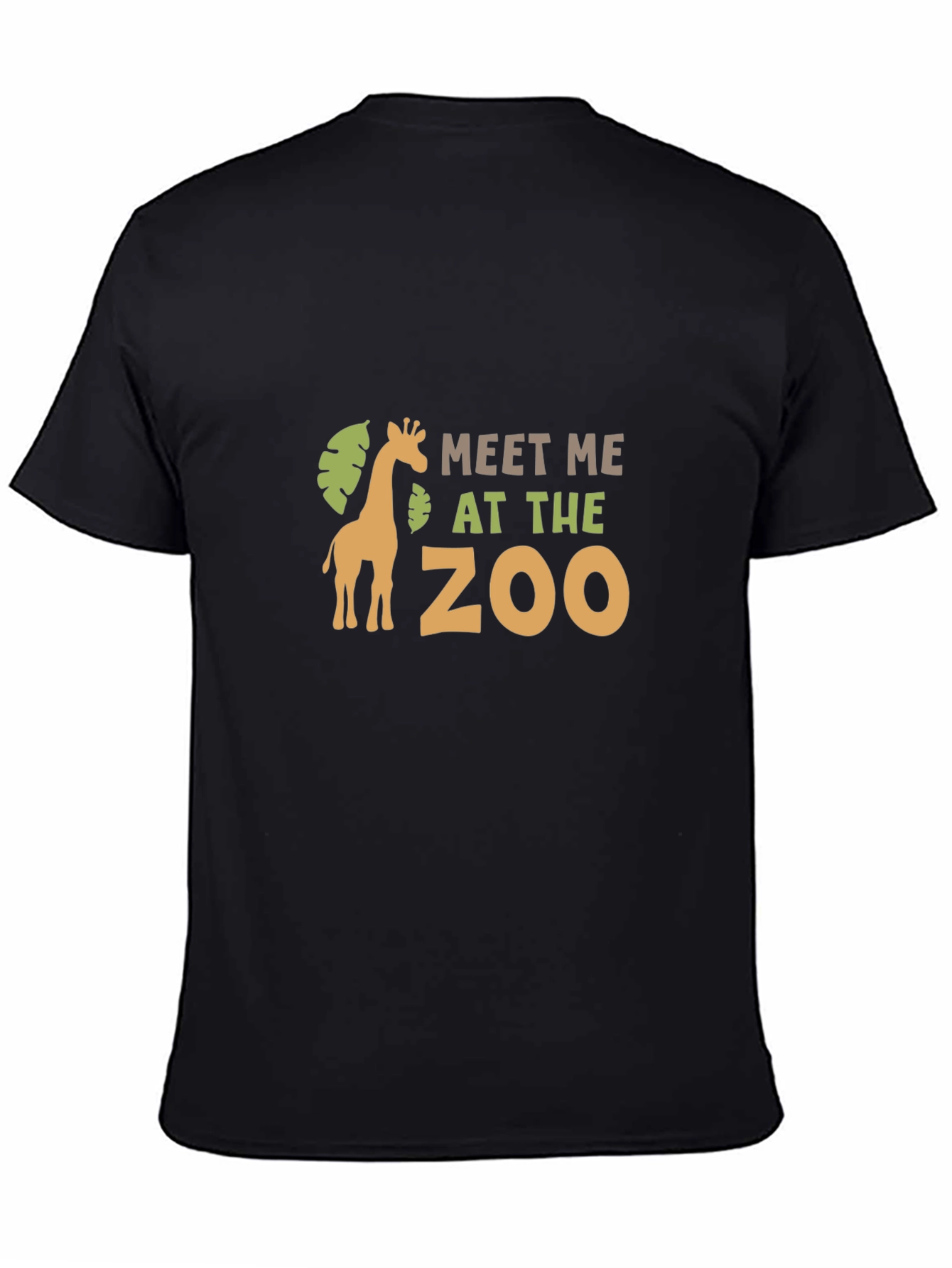 Meet Me at the Zoo Black Graphic T-Shirt