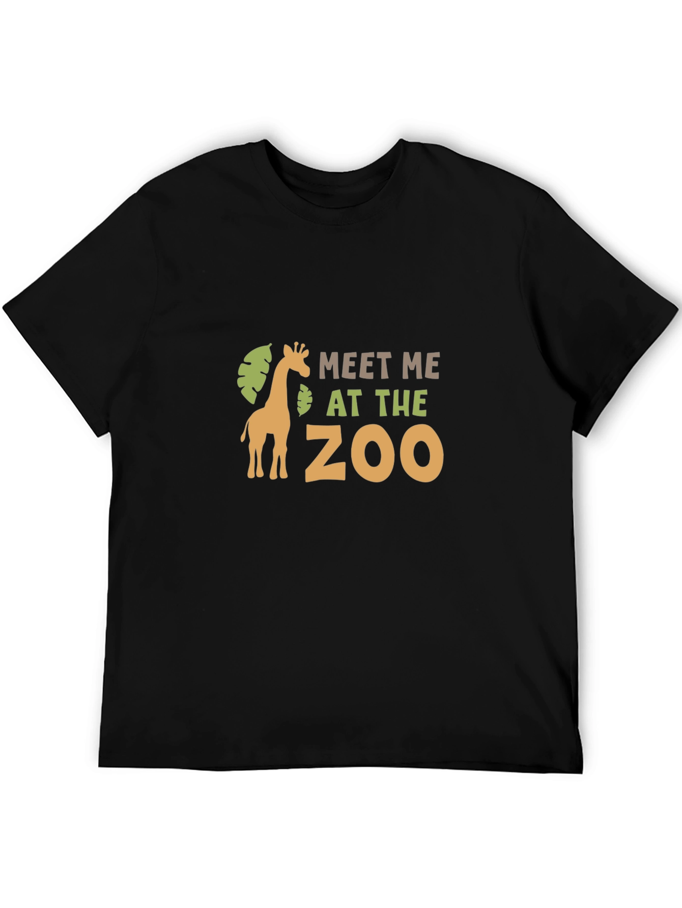 Meet Me at the Zoo Black Graphic T-Shirt