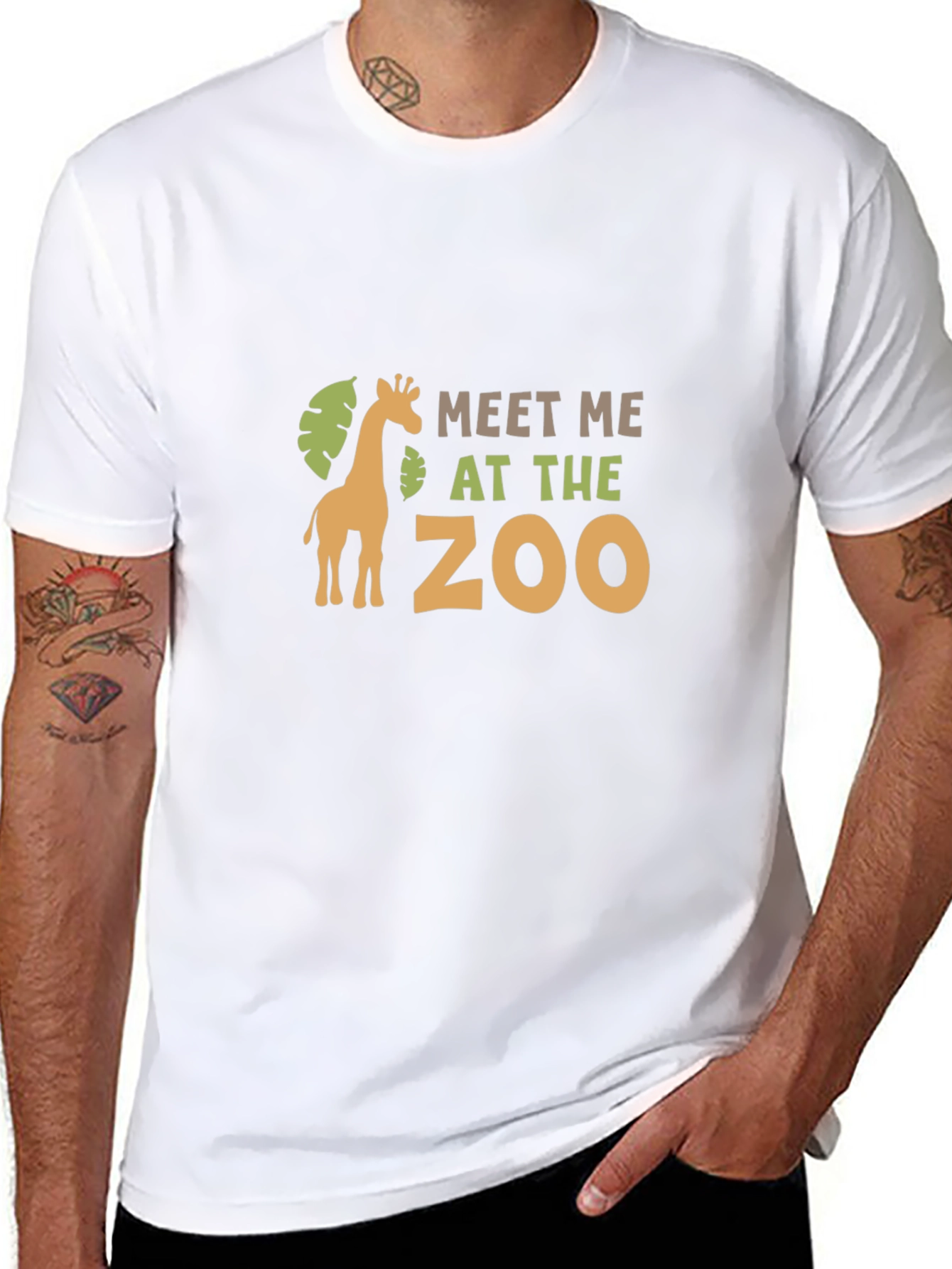 Meet Me at the Zoo Black Graphic T-Shirt