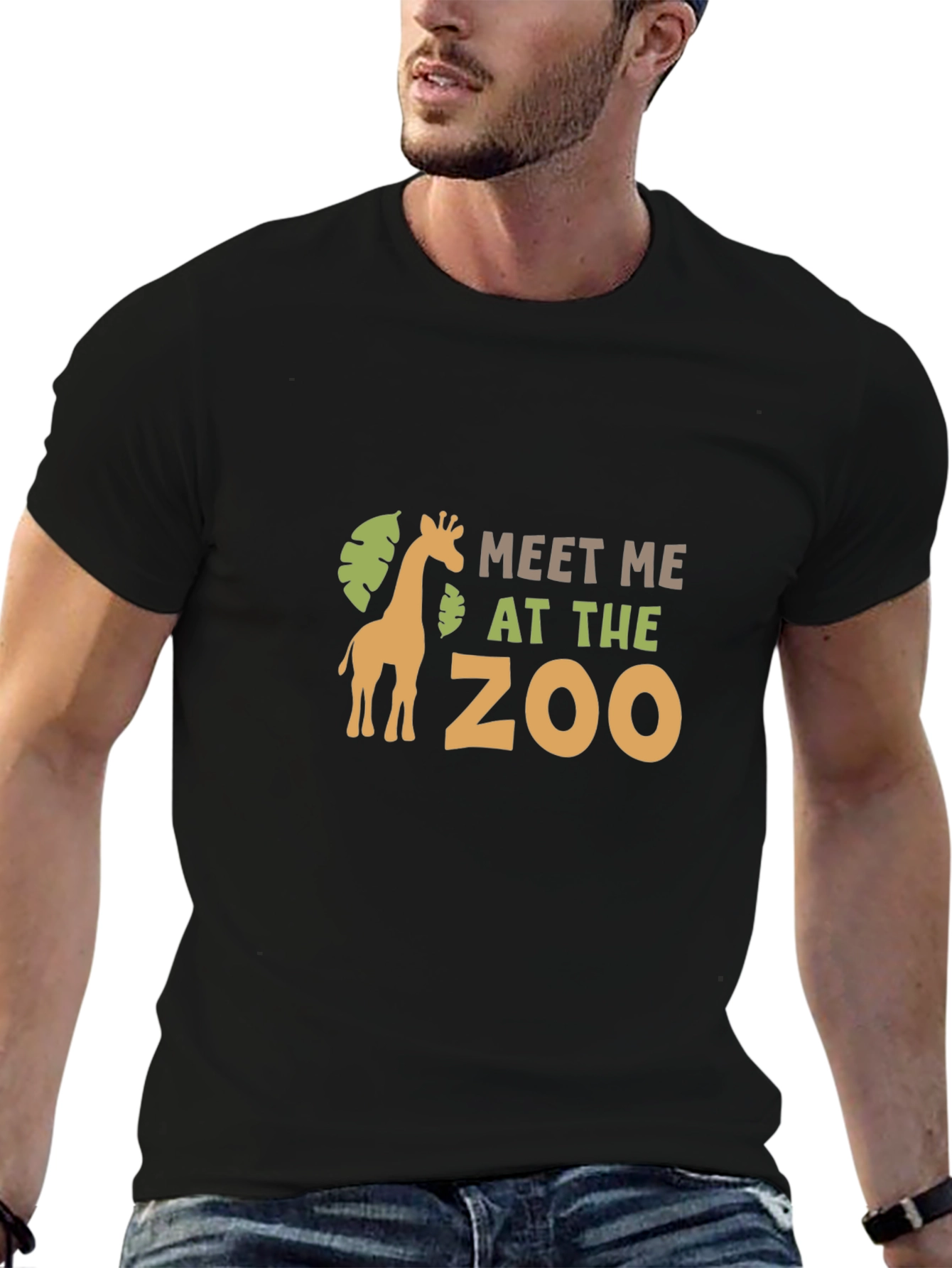 Meet Me at the Zoo Black Graphic T-Shirt