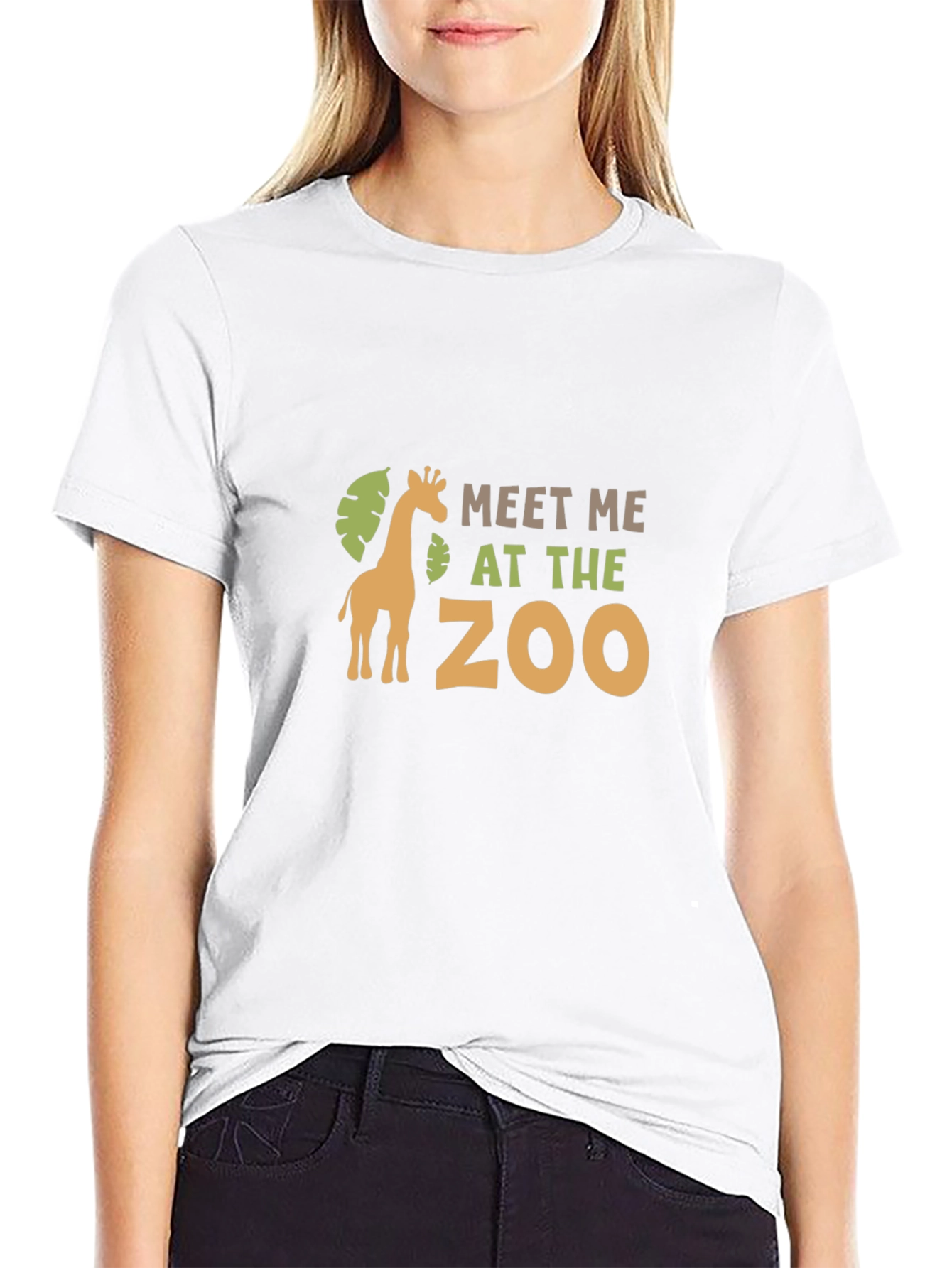 Meet Me at the Zoo Black Graphic T-Shirt
