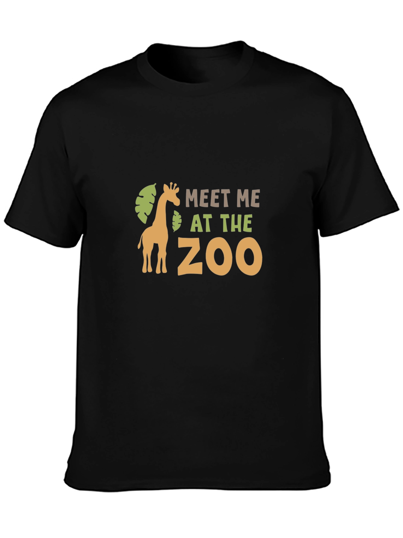 Meet Me at the Zoo Black Graphic T-Shirt