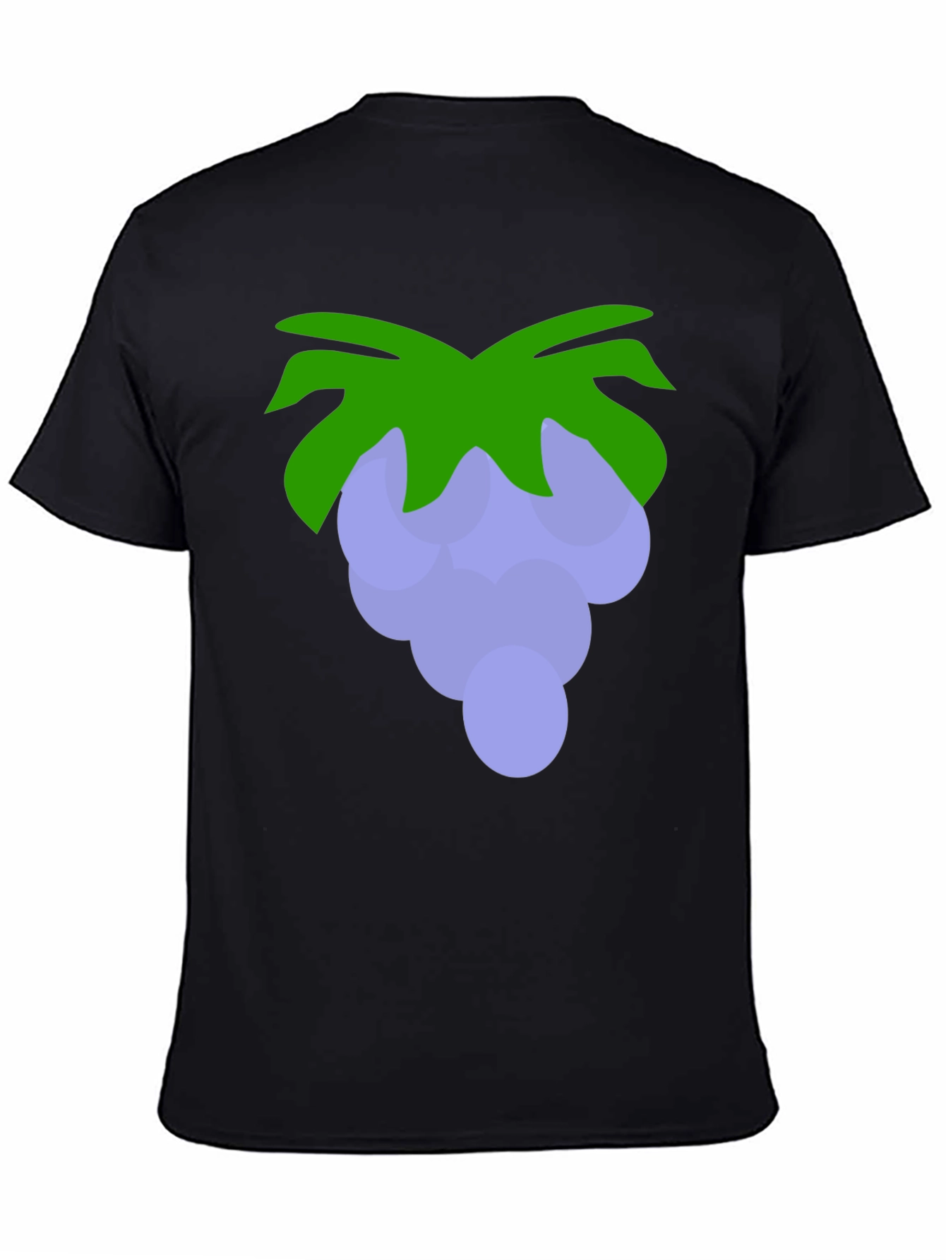 Grape Graphic Print T-Shirt - Black Cotton Tee