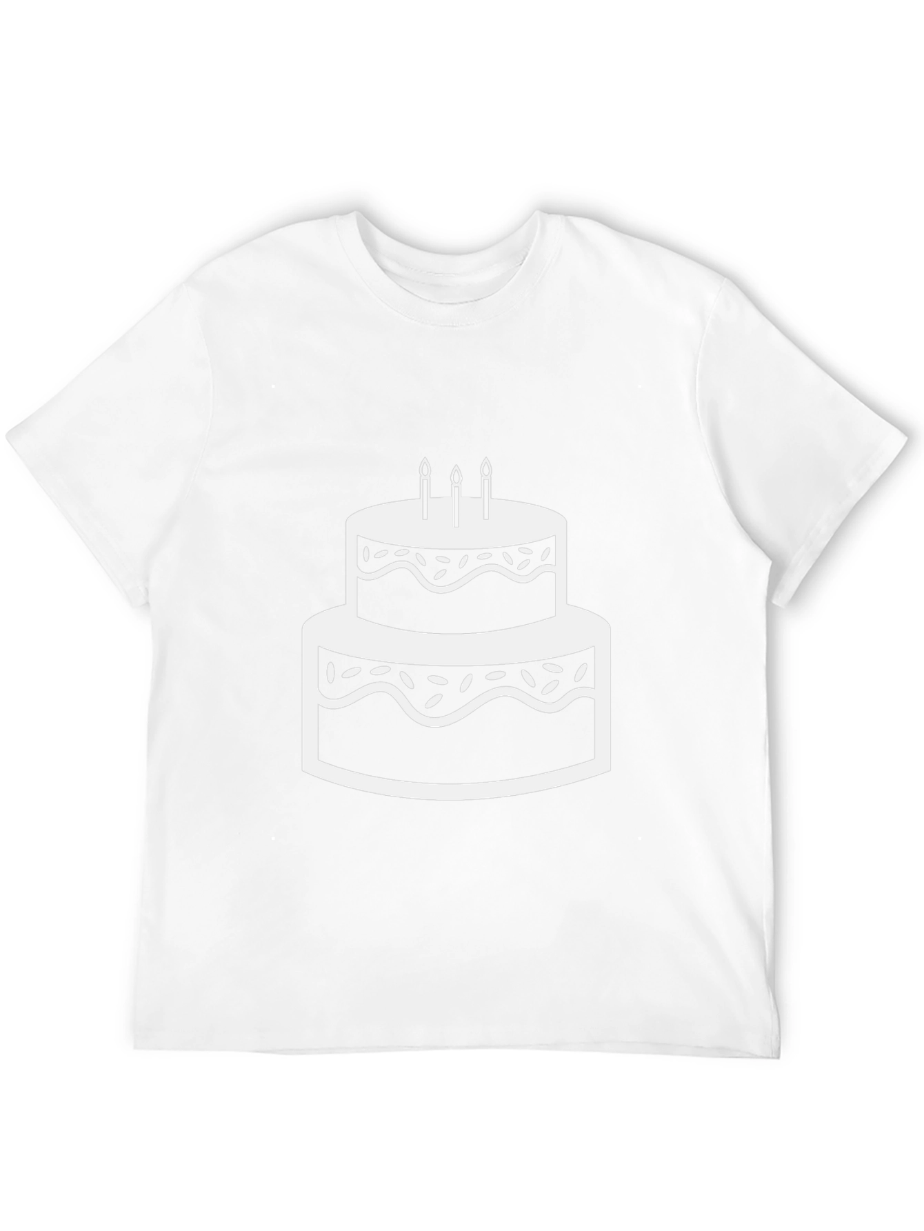 Cake Graphic Black T-Shirt Birthday Party Tee