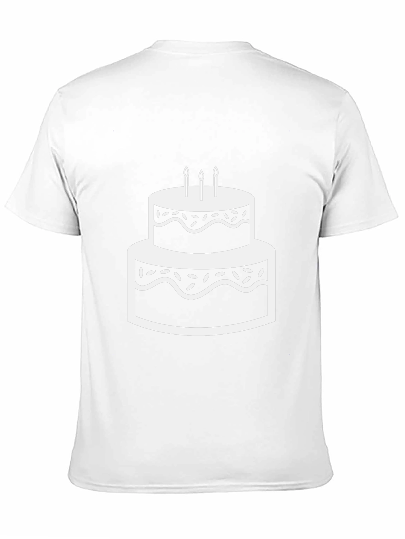 Cake Graphic Black T-Shirt Birthday Party Tee