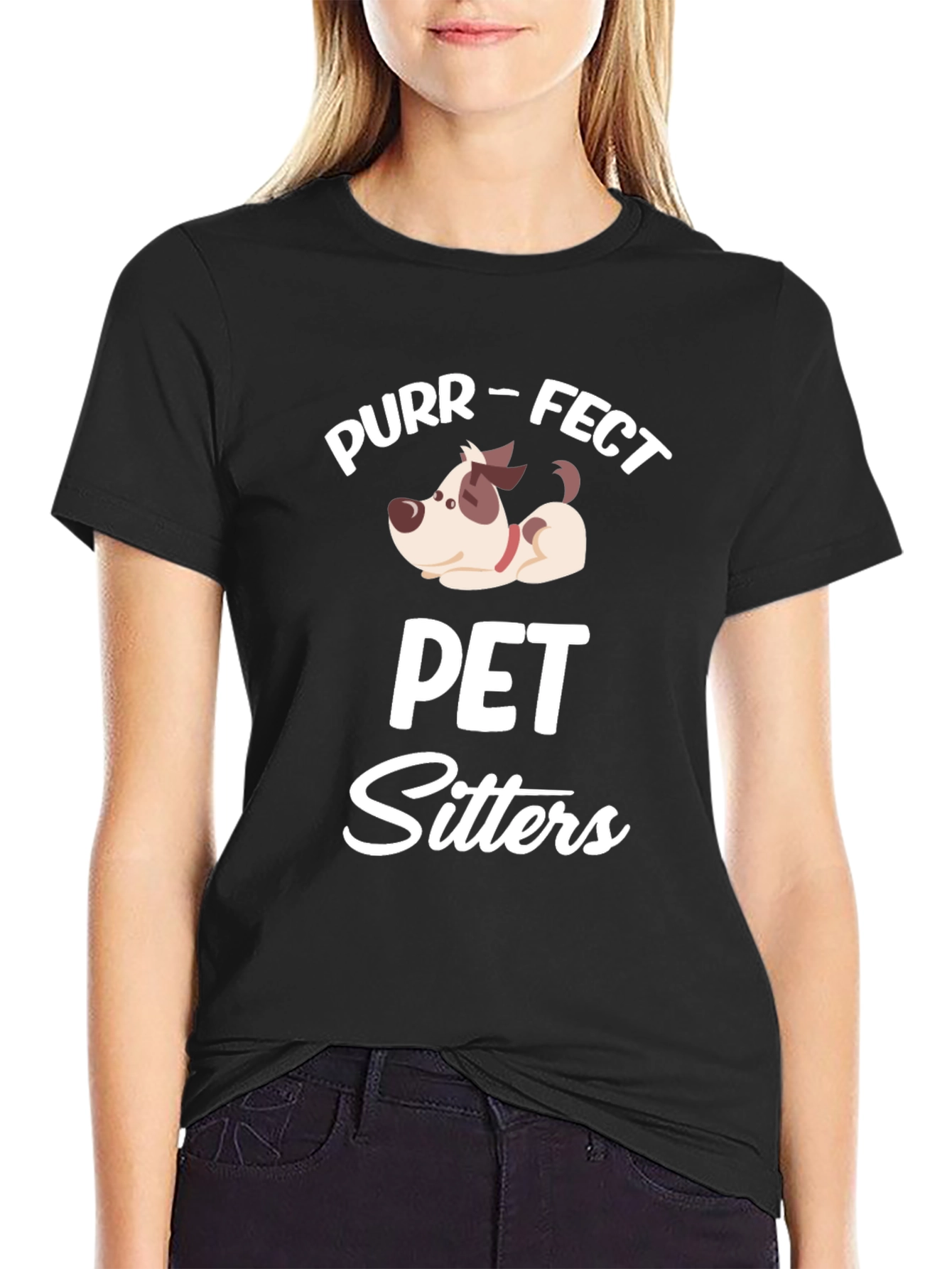 Purr-fect Pet Sitters Black T-Shirt