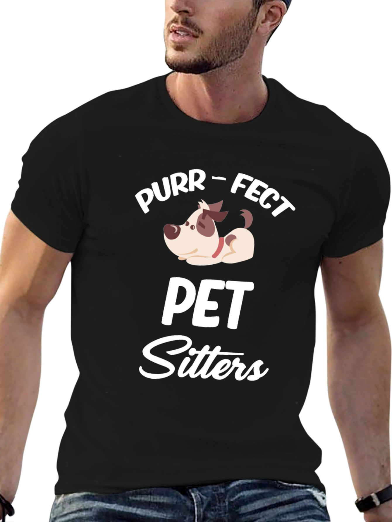 Purr-fect Pet Sitters Black T-Shirt