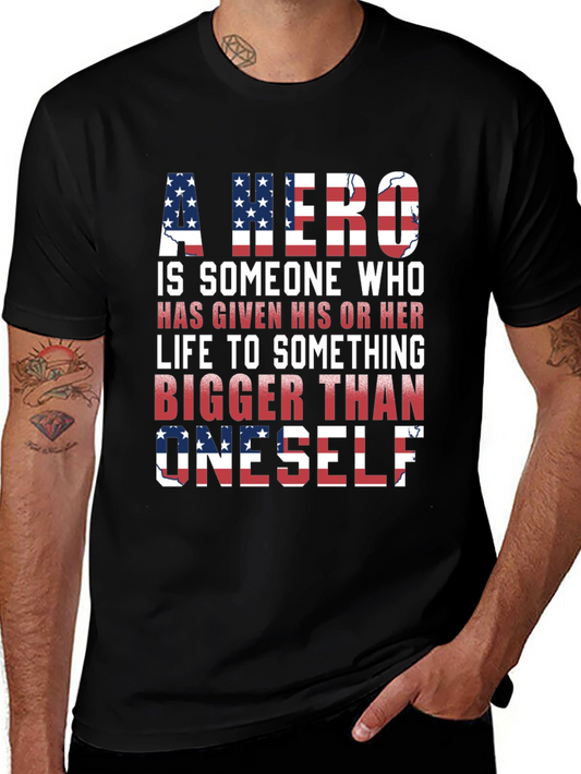 Patriotic Hero T-Shirt: American Flag Design
