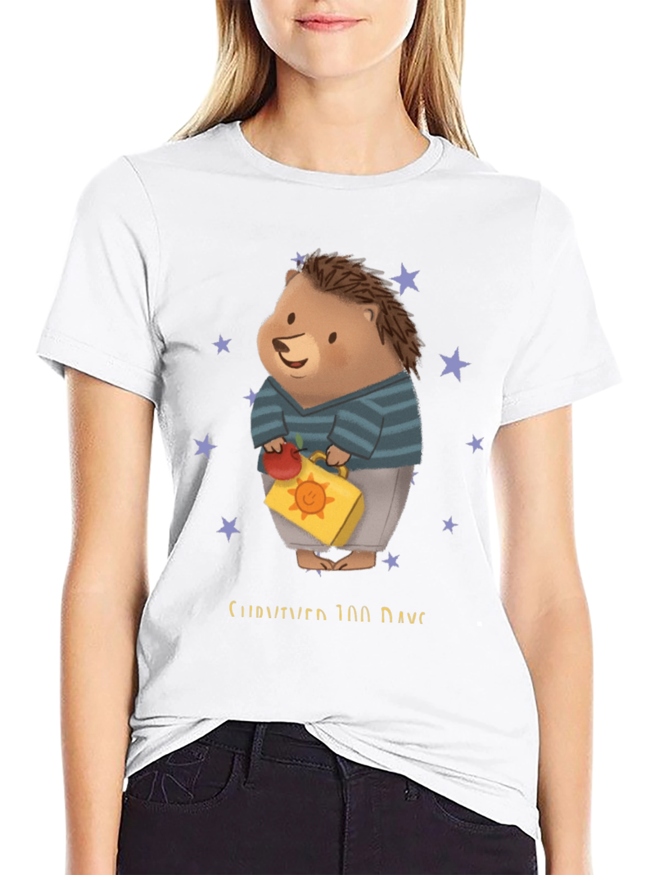 100 Days of School Hedgehog Tee