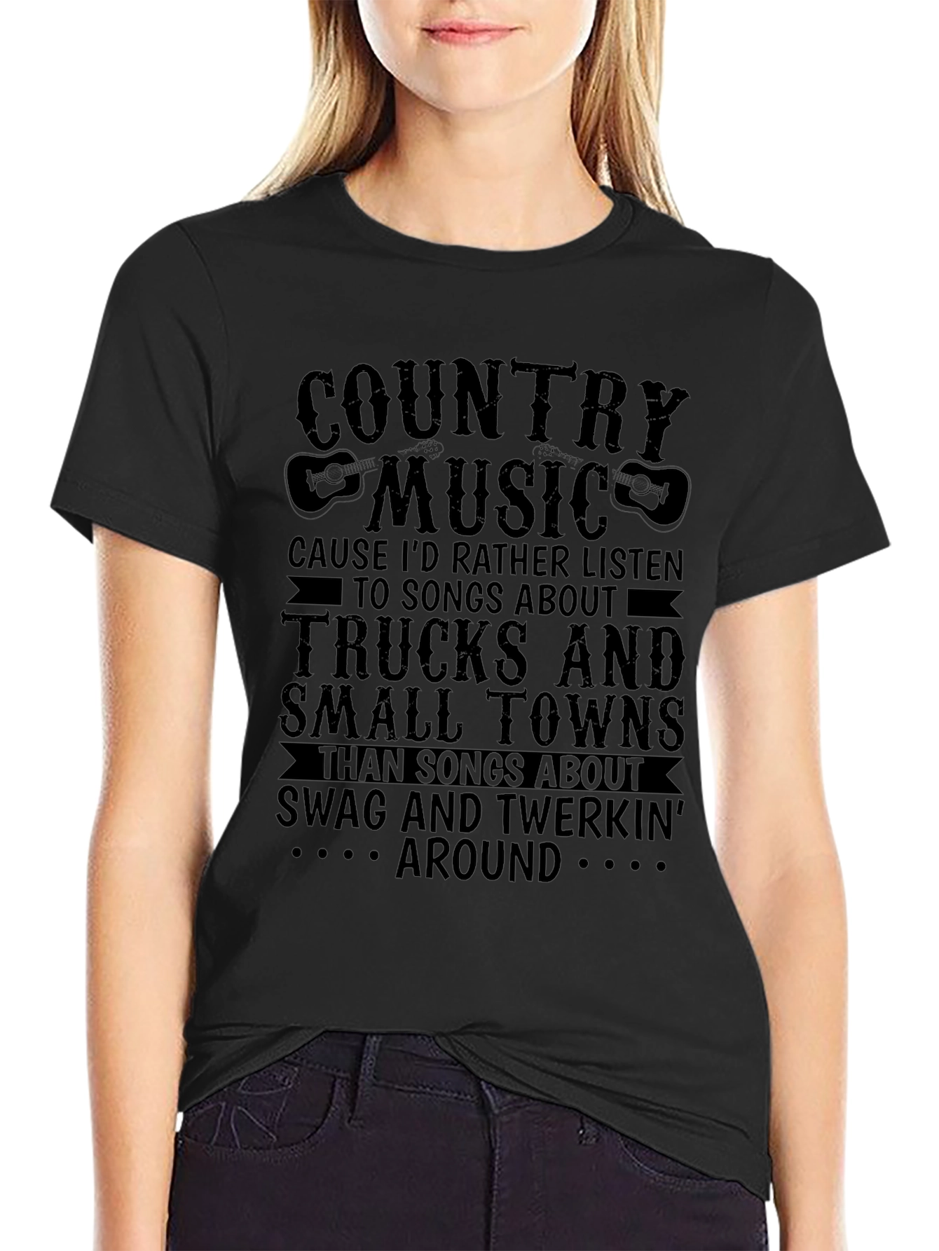 Country Music Lover T-Shirt - Trucks and Small Towns