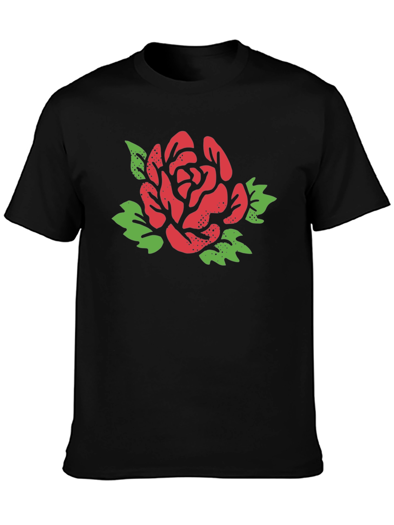 Bold Rose Graphic Tee - Stylish & Unique