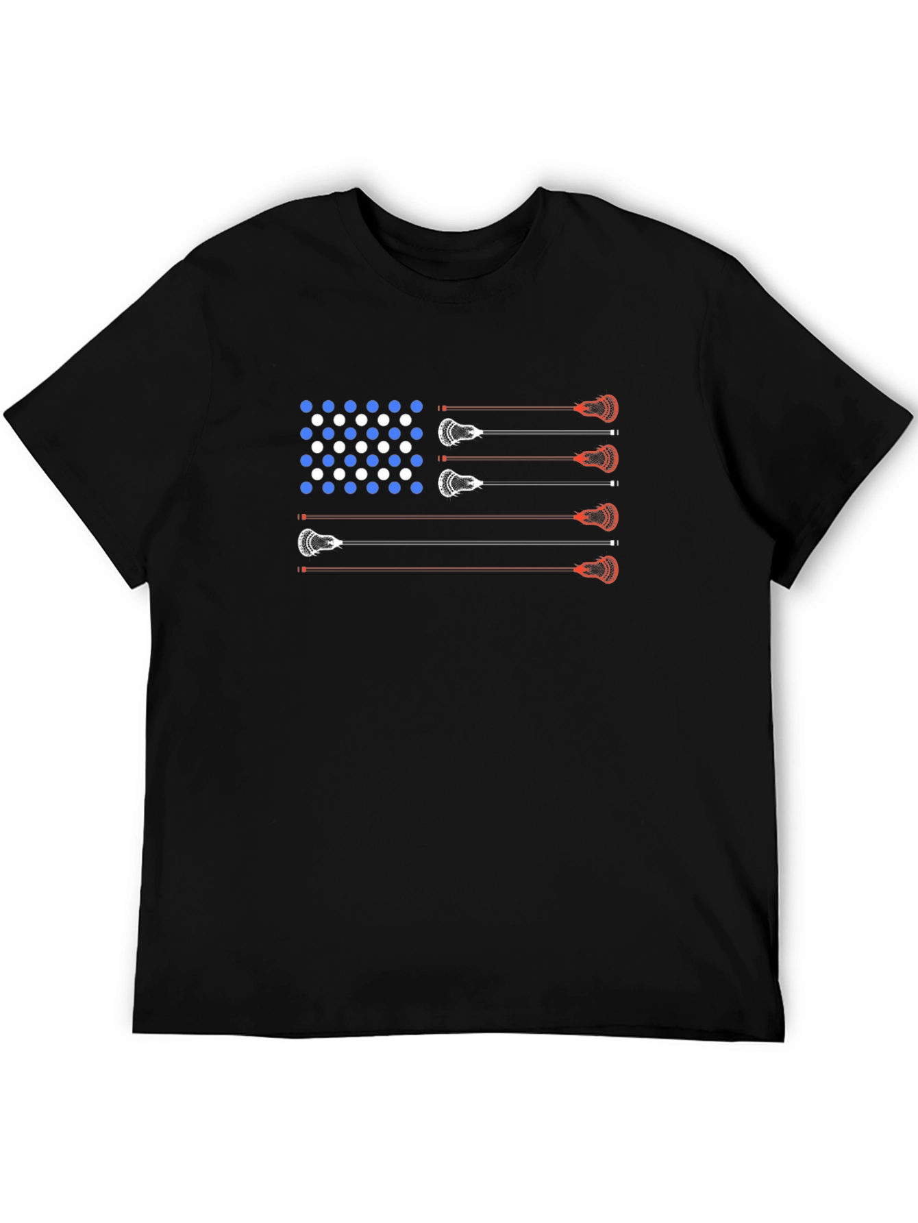 Lacrosse American Flag T-Shirt - Patriotic USA Tee