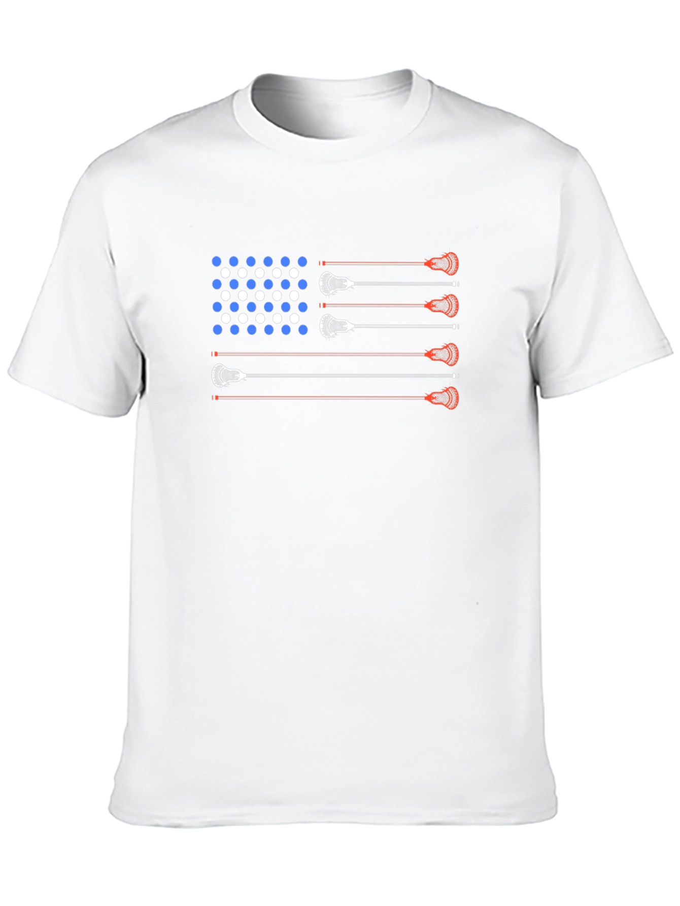 Lacrosse American Flag T-Shirt - Patriotic USA Tee
