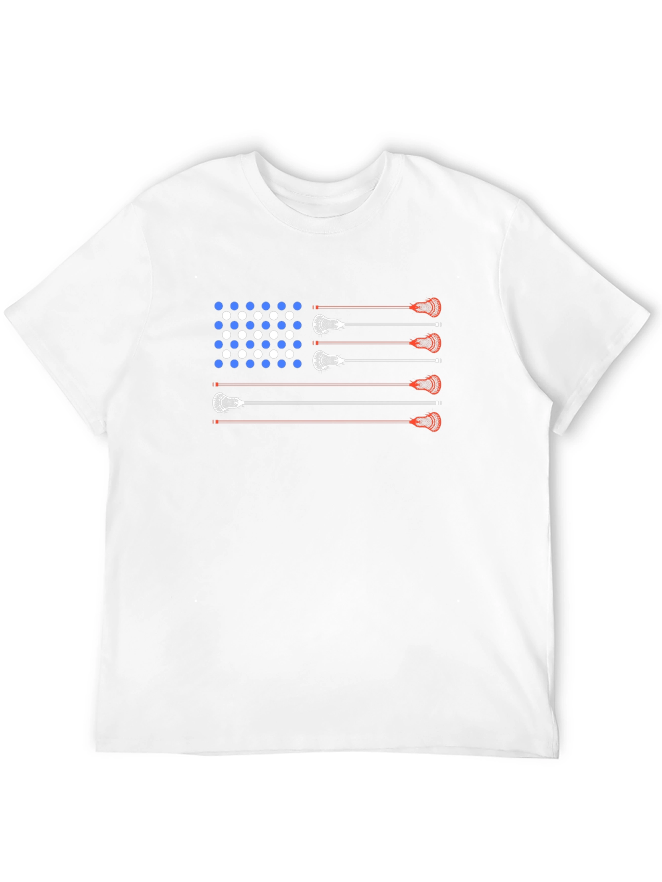 Lacrosse American Flag T-Shirt - Patriotic USA Tee