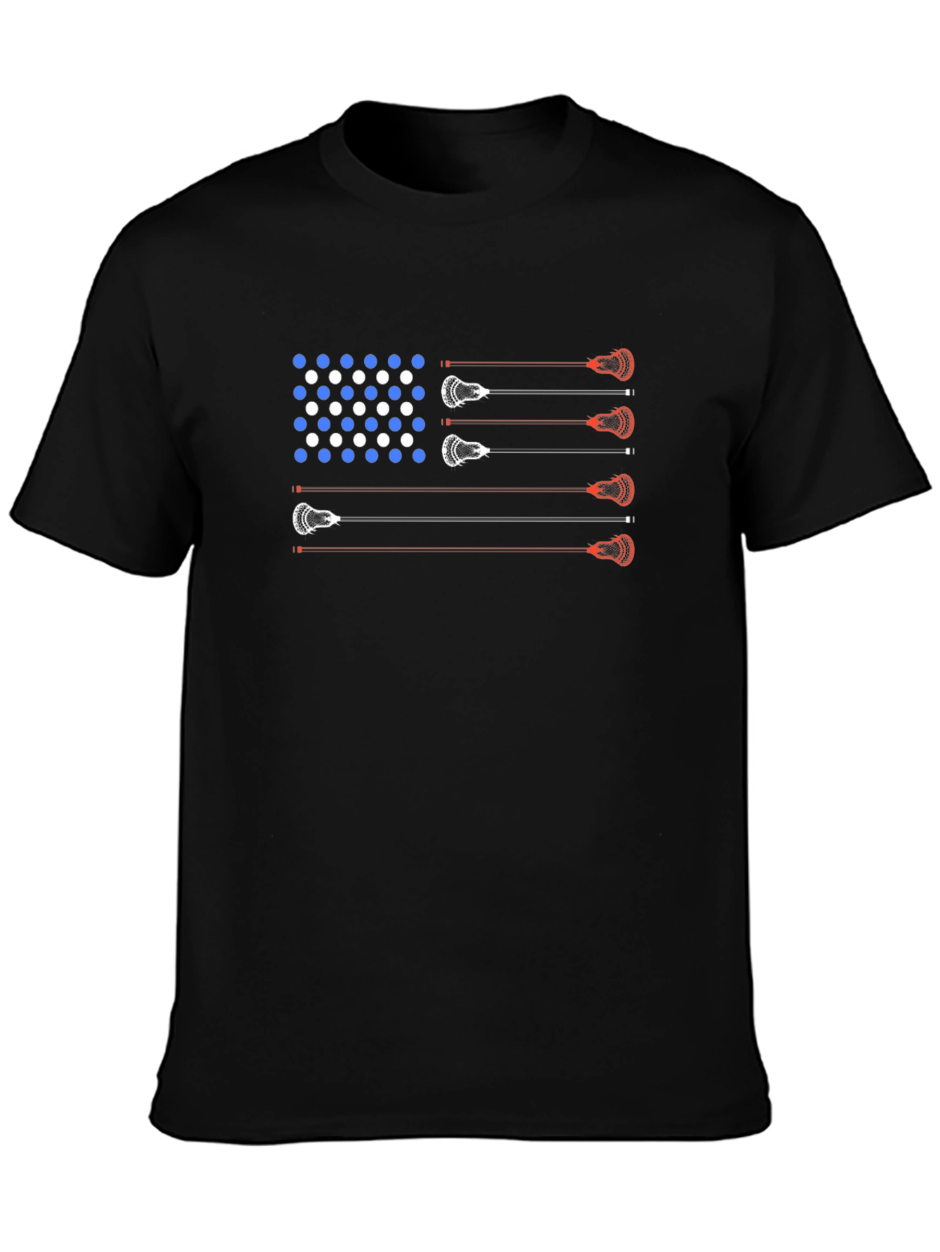 Lacrosse American Flag T-Shirt - Patriotic USA Tee