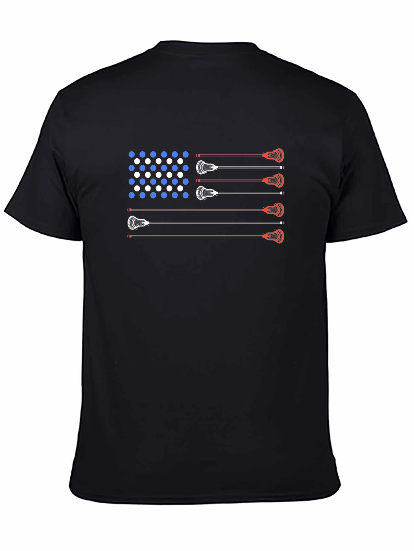 Lacrosse American Flag T-Shirt - Patriotic USA Tee