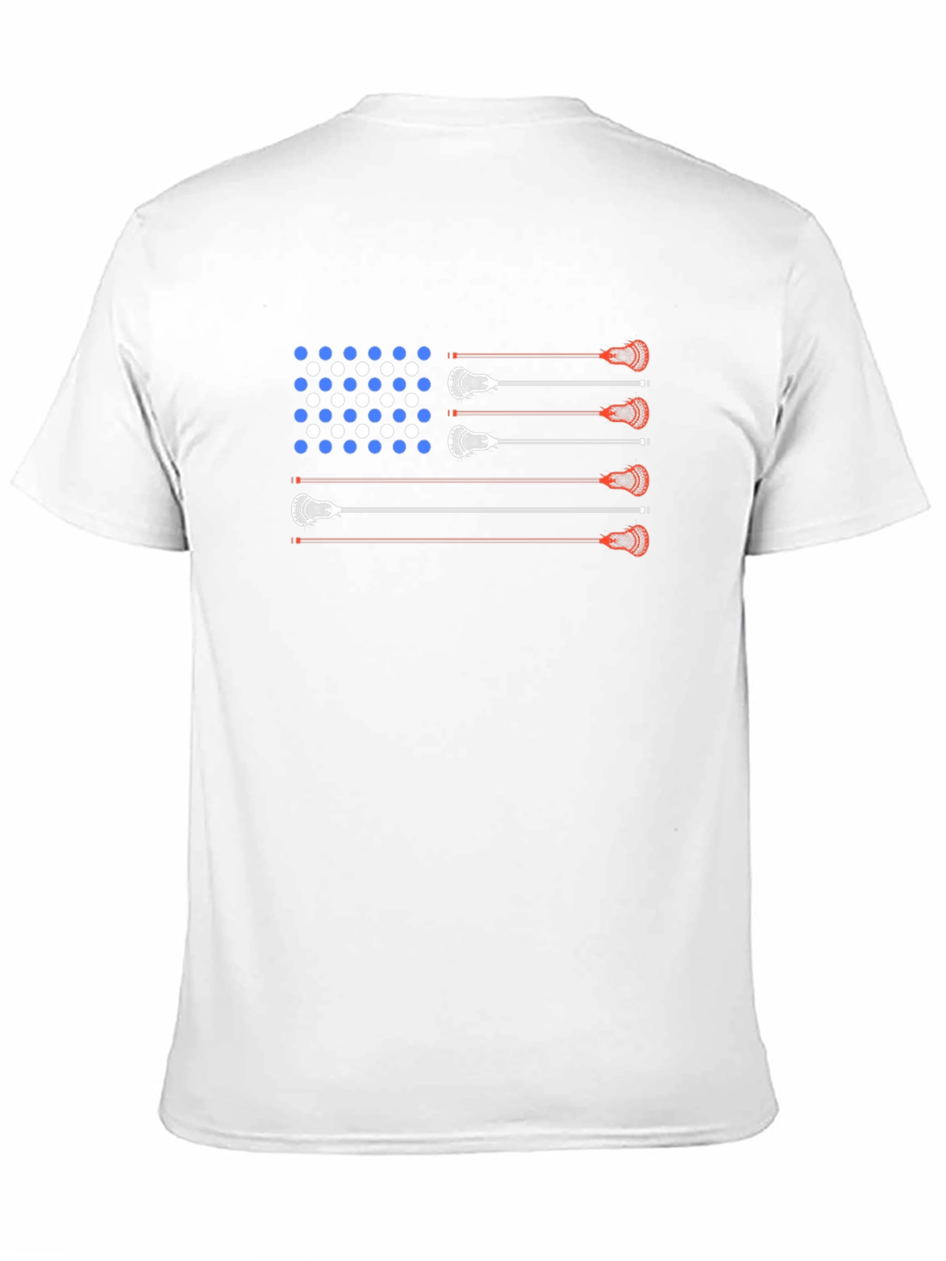 Lacrosse American Flag T-Shirt - Patriotic USA Tee