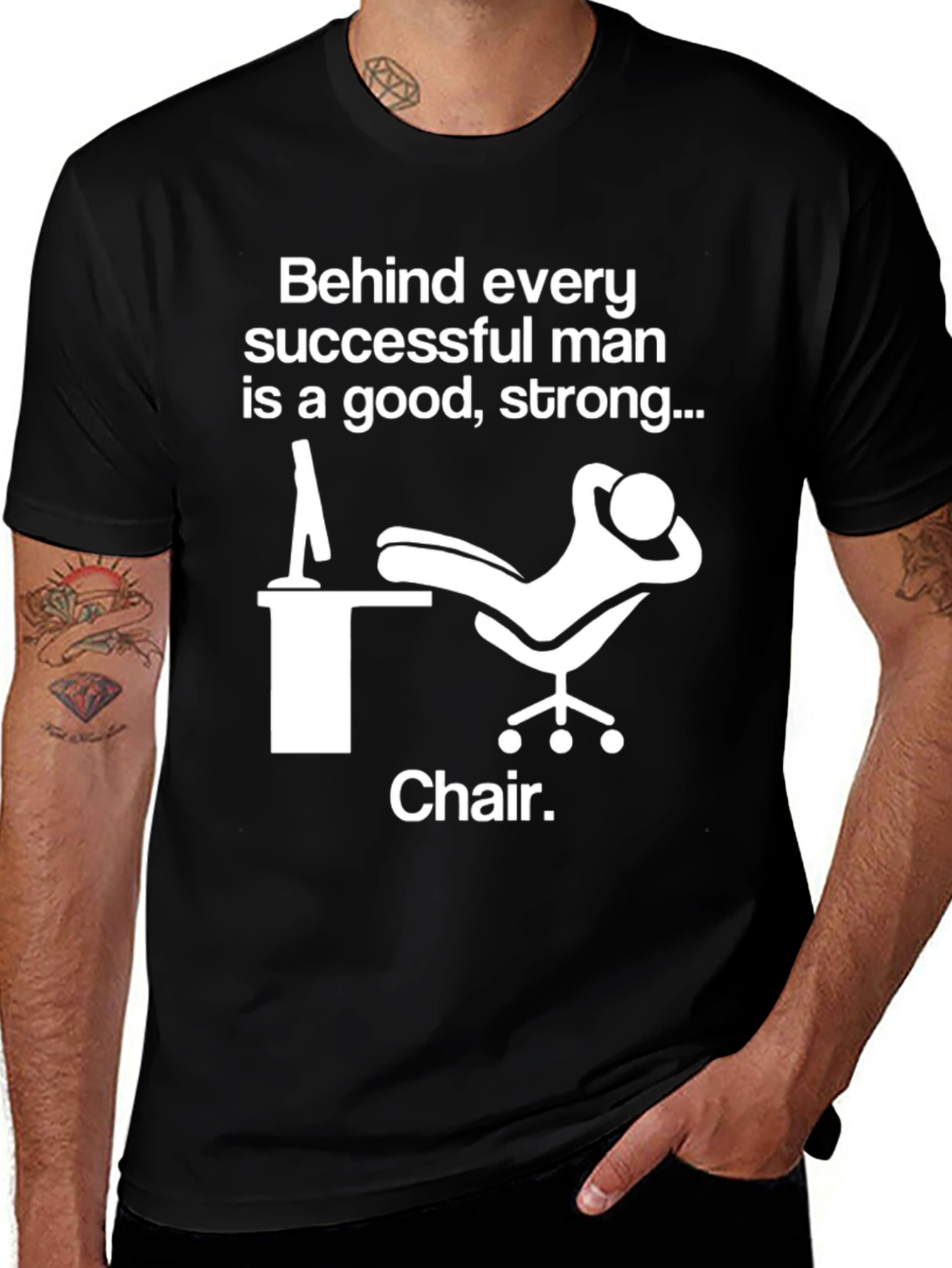 Funny Chair T-Shirt - Successful Man Tee