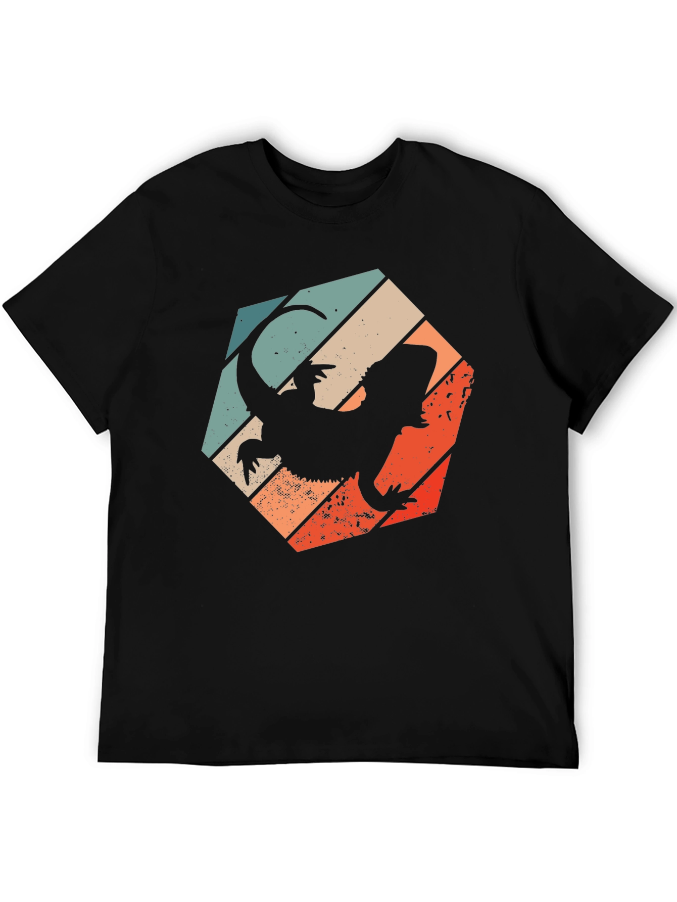 Retro Bearded Dragon Silhouette T-Shirt