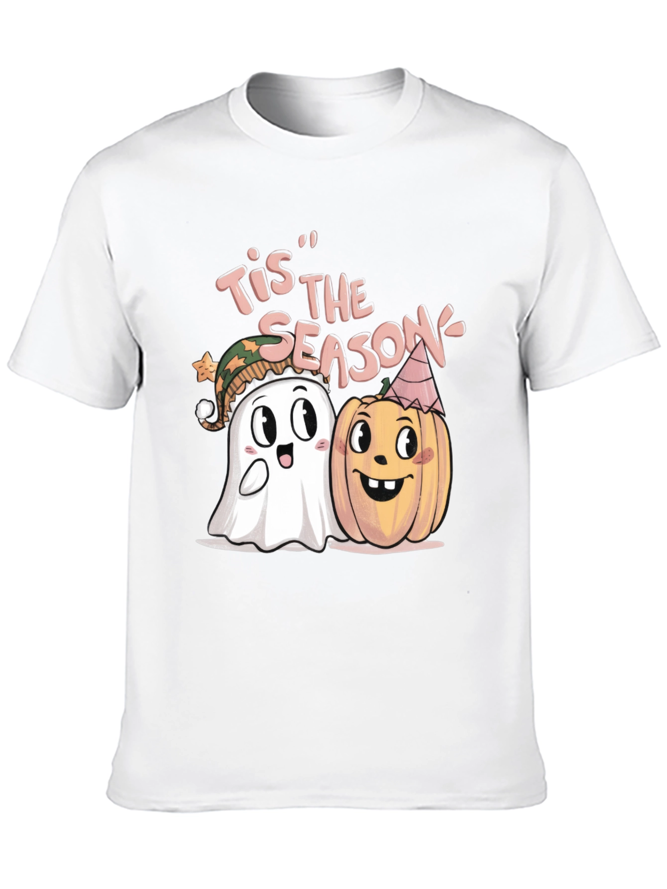 Tis the Season Halloween Ghost & Pumpkin T-Shirt